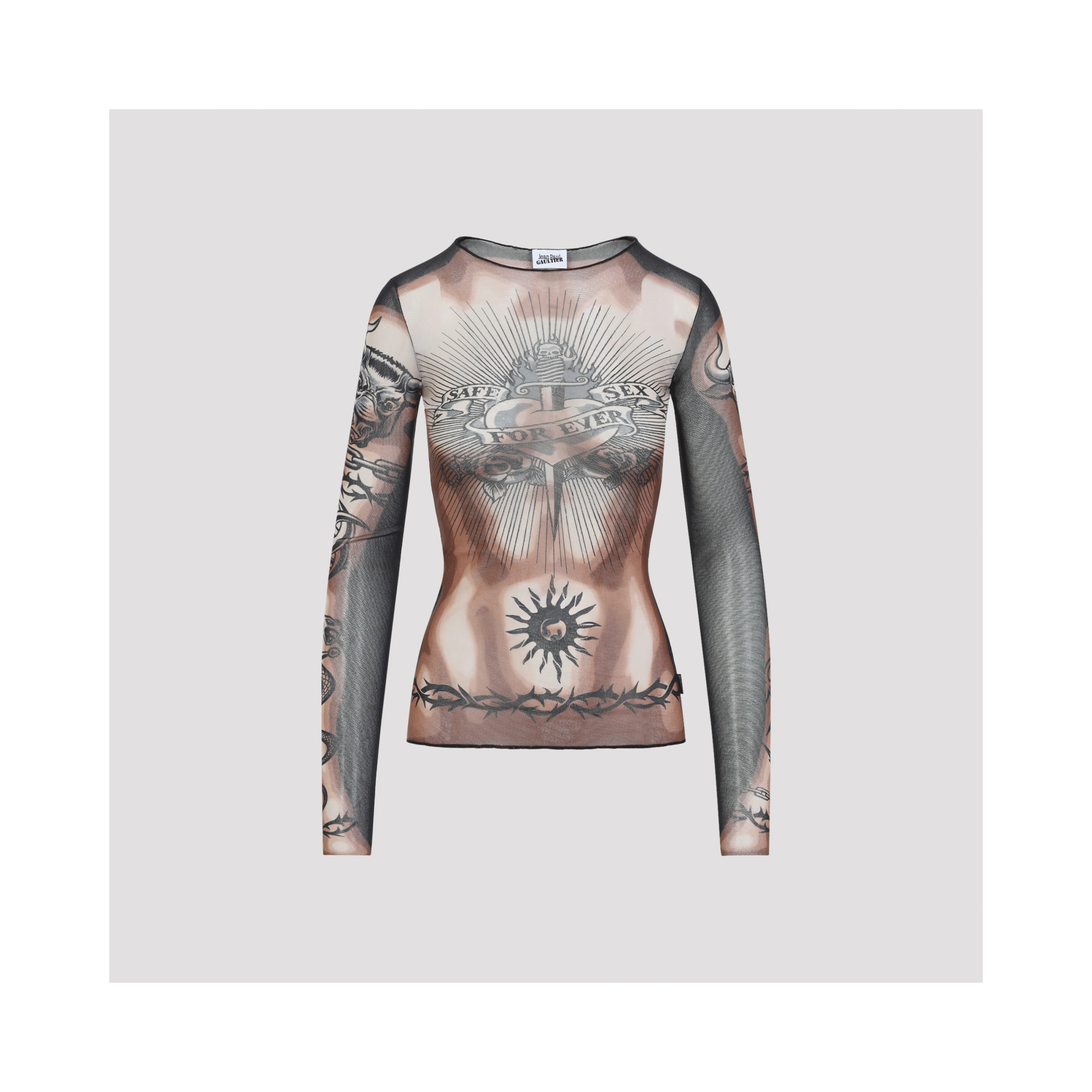 Jean Paul Gaultier Safe Sex Tattoo Top