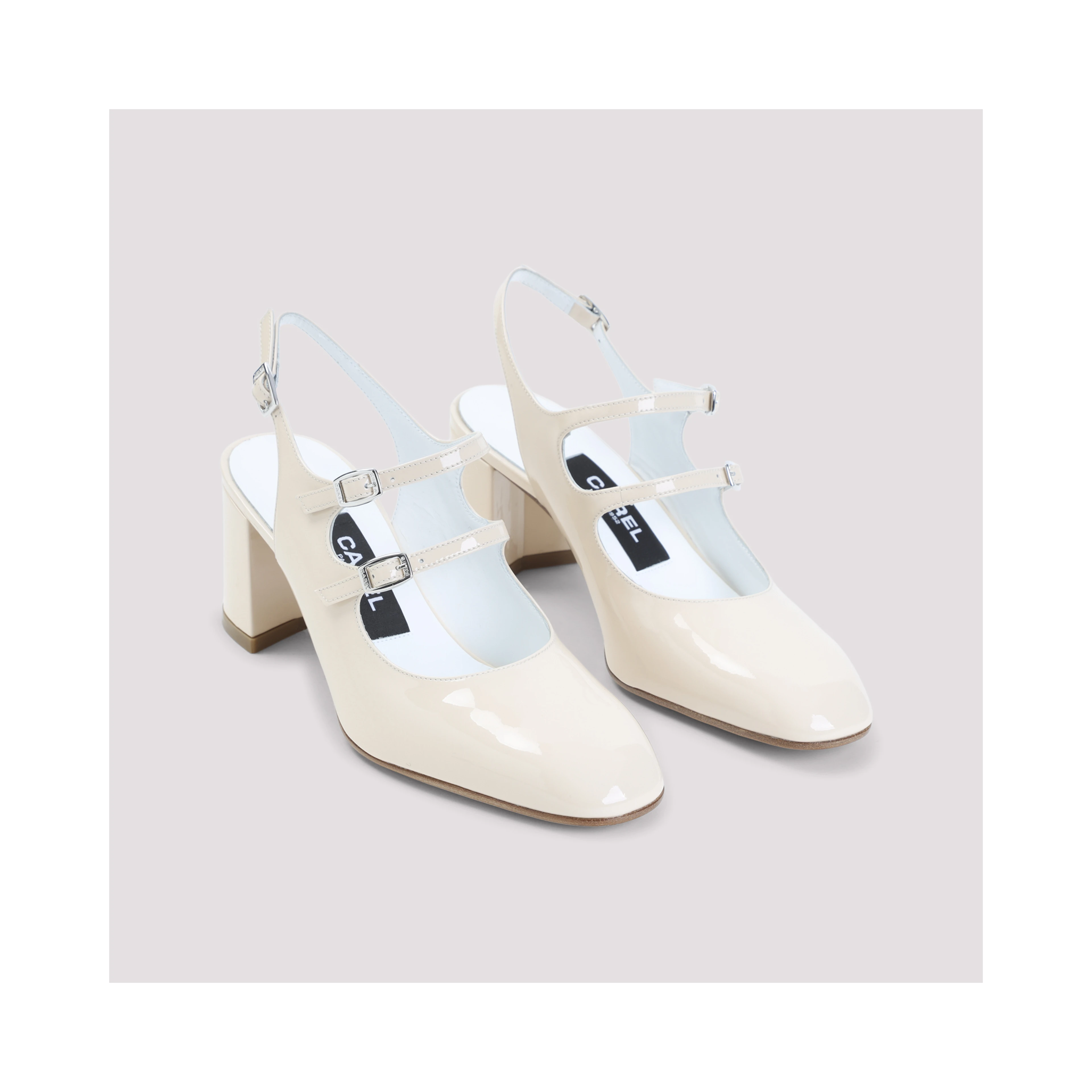 Carel Paris Banana Patent Leather Sling Back Pumps