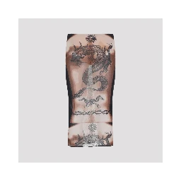 Jean Paul Gaultier Safe Sex Tattoo Midi Skirt