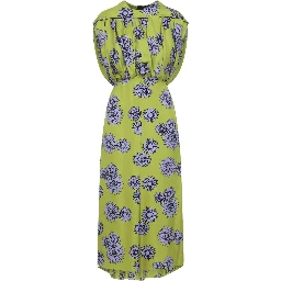 Lanvin Printed Draped Top Dress