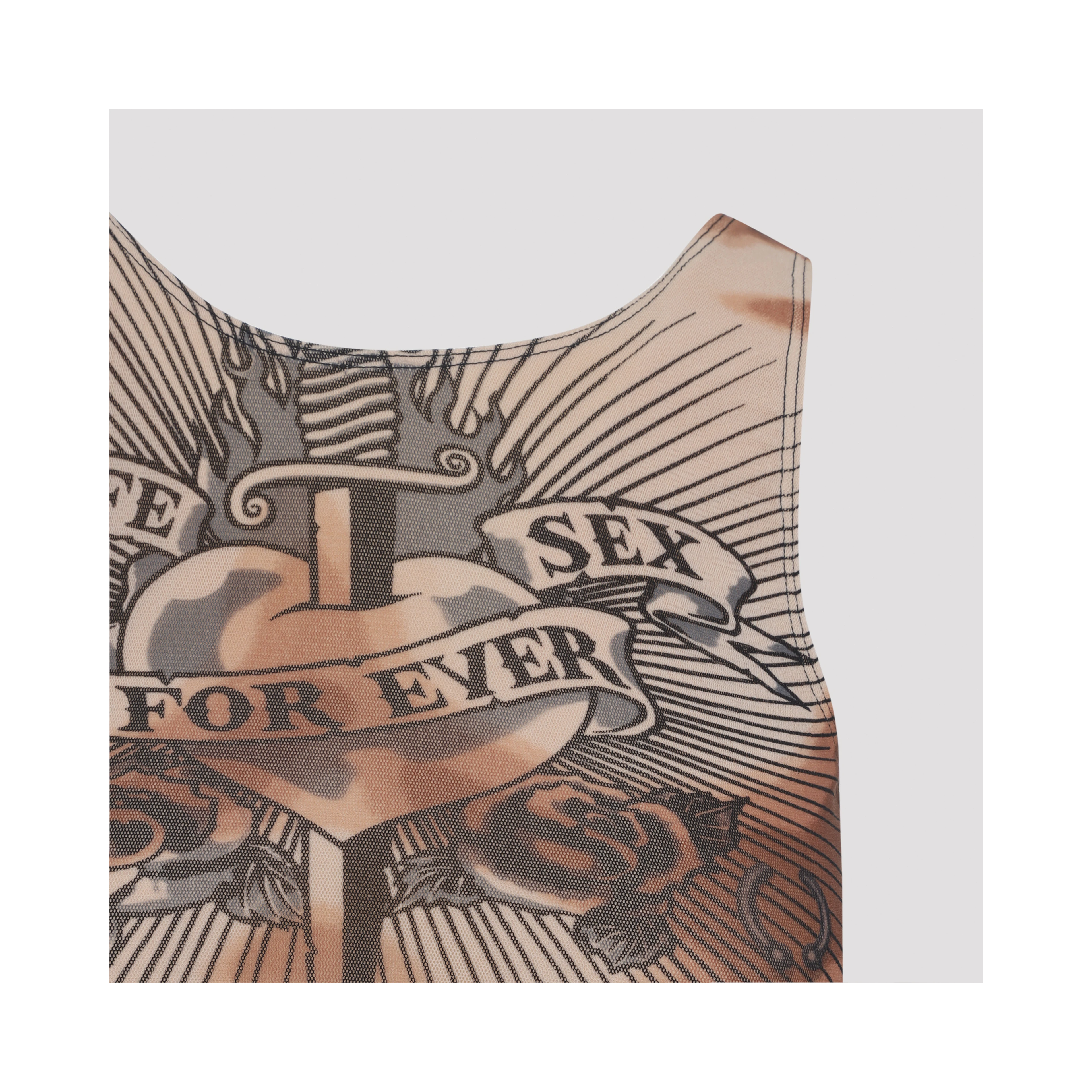 Jean Paul Gaultier Safe Sex Tattoo Top
