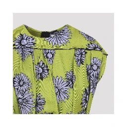 Lanvin Printed Draped Top Dress