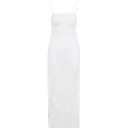 Jacquemus La Robe Maille Plumetis Long Dress
