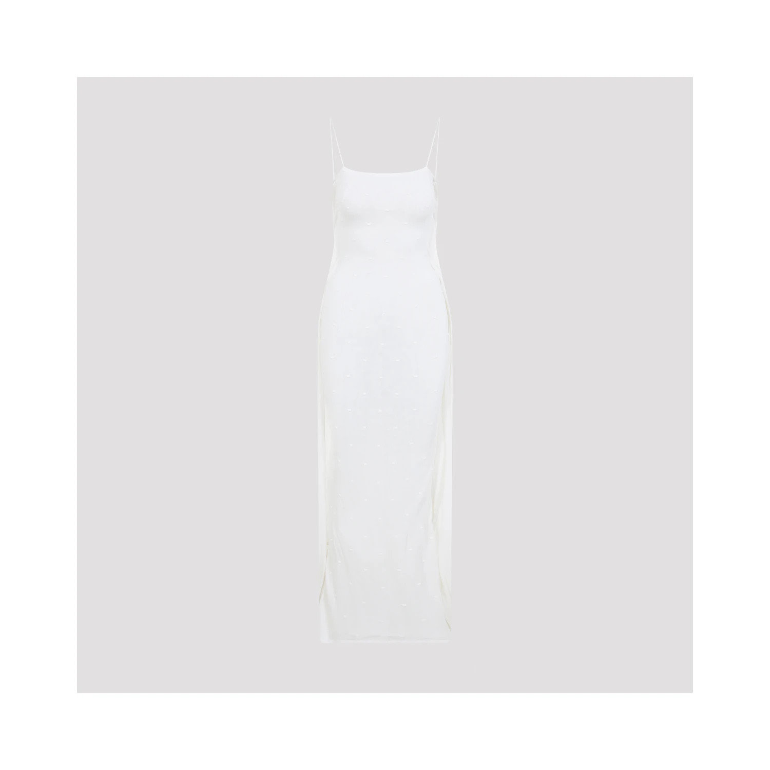 Jacquemus La Robe Maille Plumetis Long Dress