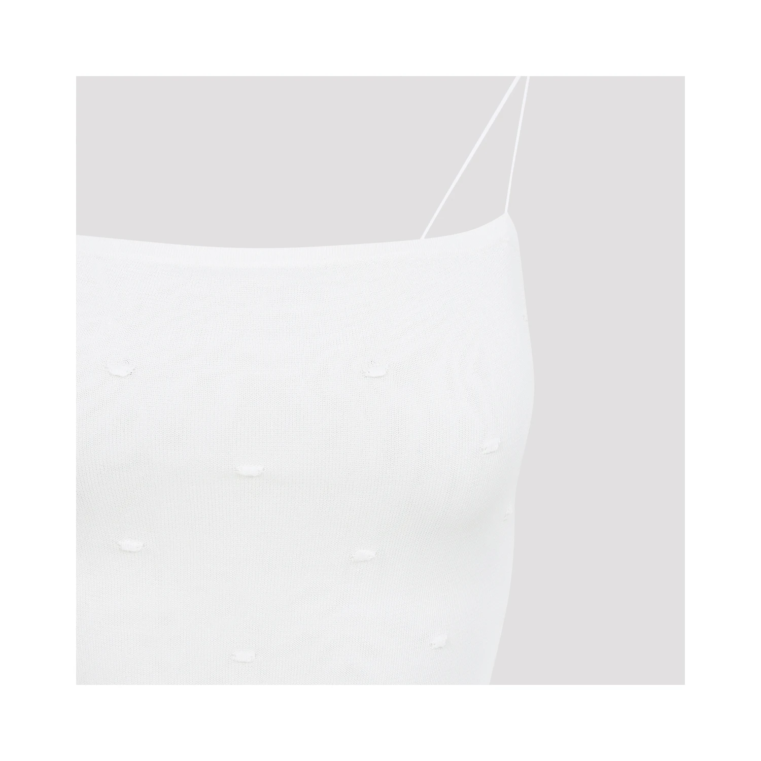Jacquemus La Robe Maille Plumetis Long Dress