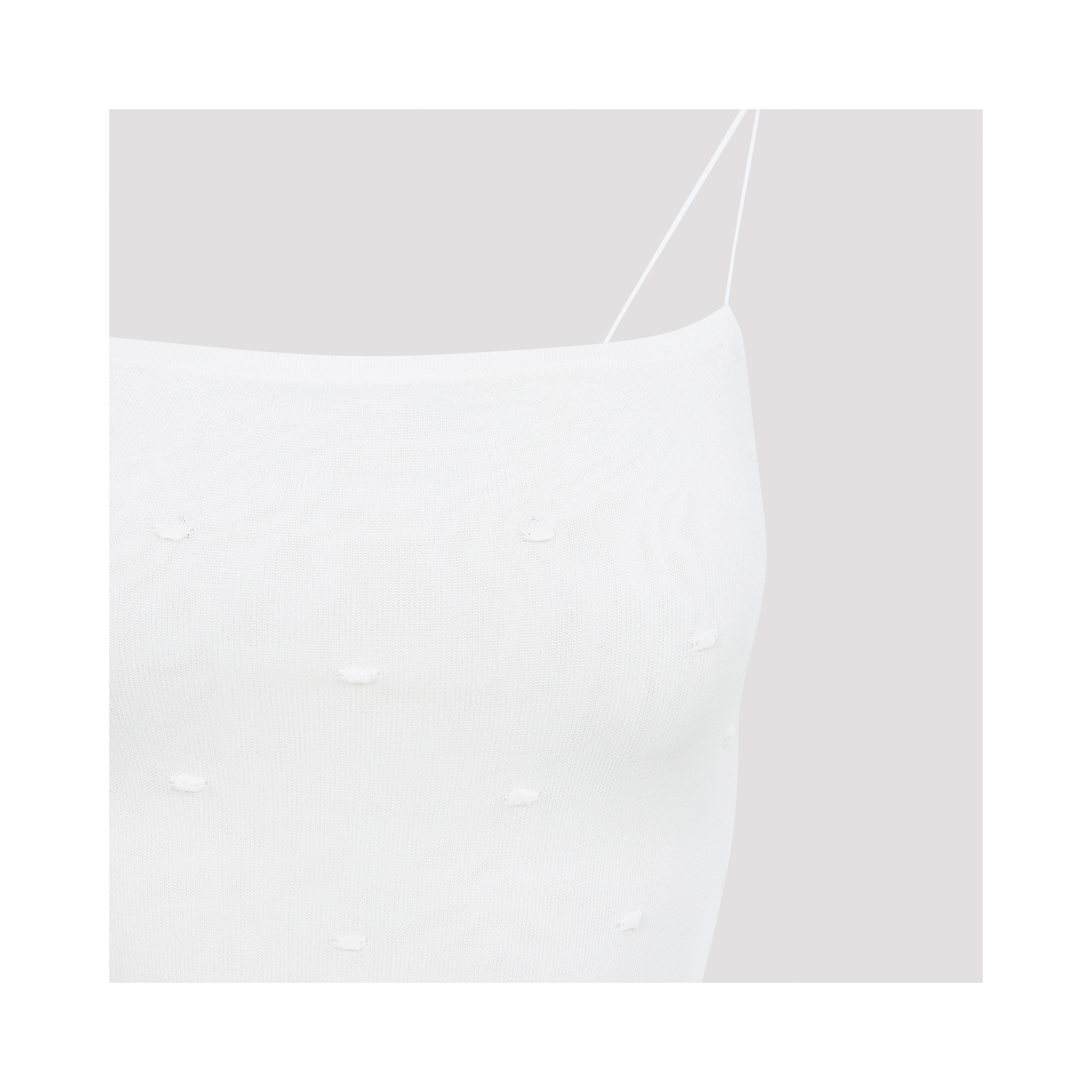 Jacquemus La Robe Maille Plumetis Long Dress