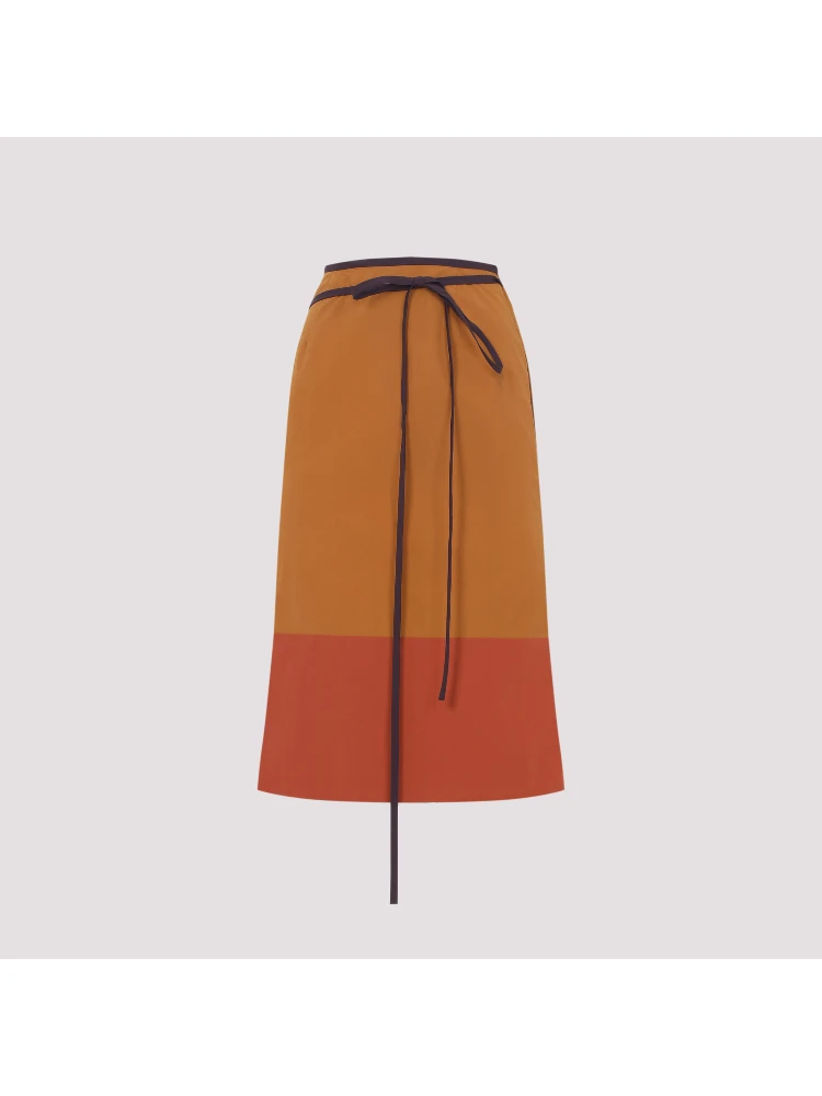 Saint Laurent Nylon Midi Skirt