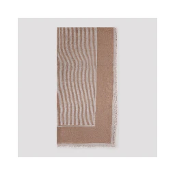 Saint Laurent Large Striped Carré Scarf