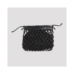 The Frankie Shop Morgan Leather Macramé Small Pouch