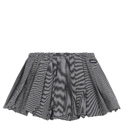 Miu Miu Plissé Check Mini Skirt