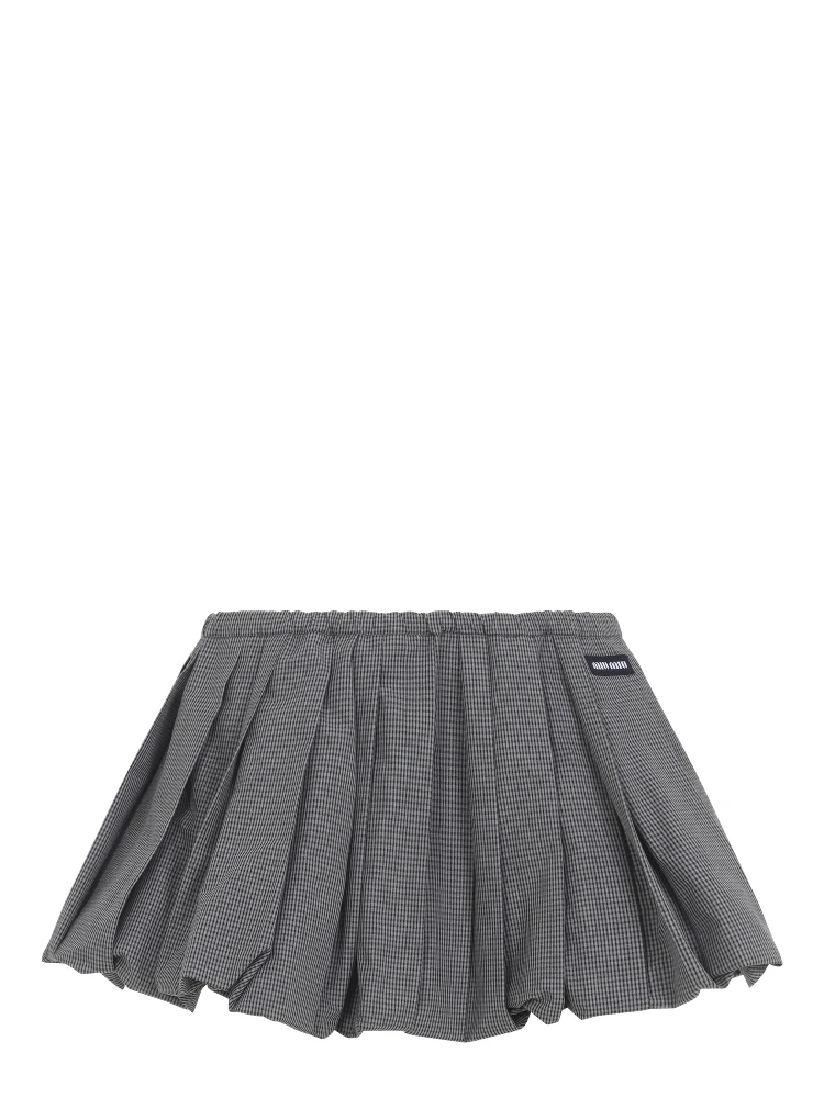 Miu Miu Plissé Check Mini Skirt alternative