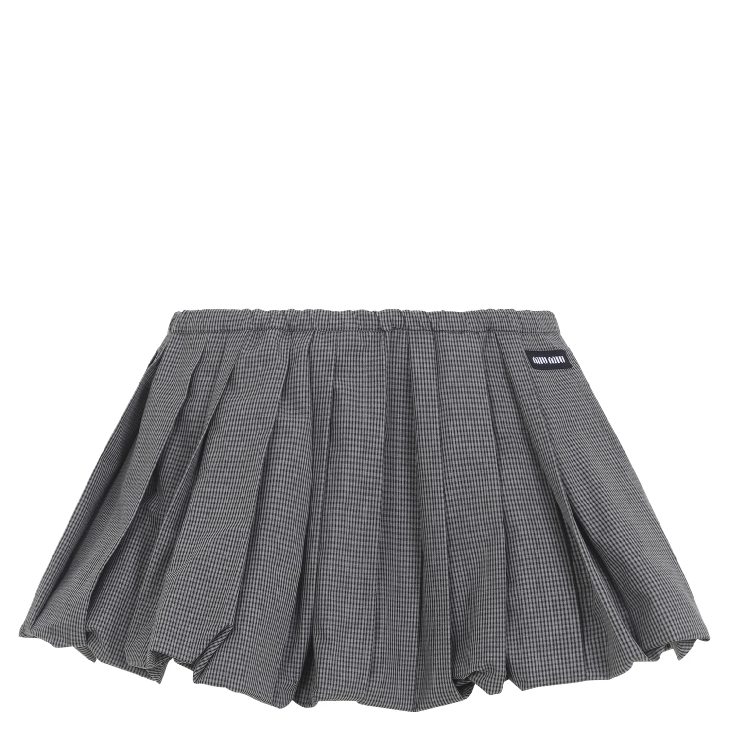 Miu Miu Plissé Check Mini Skirt