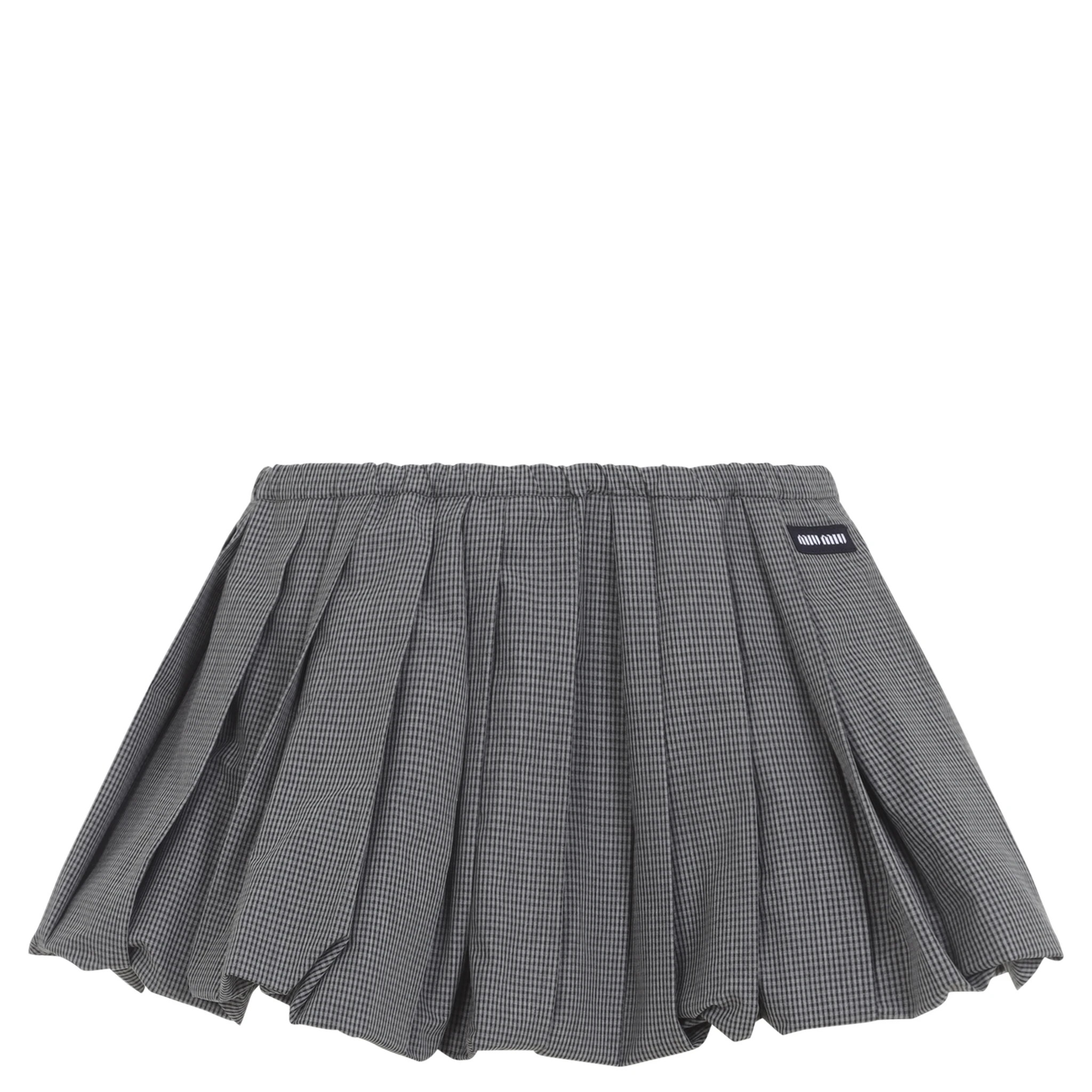 Miu Miu Plissé Check Mini Skirt