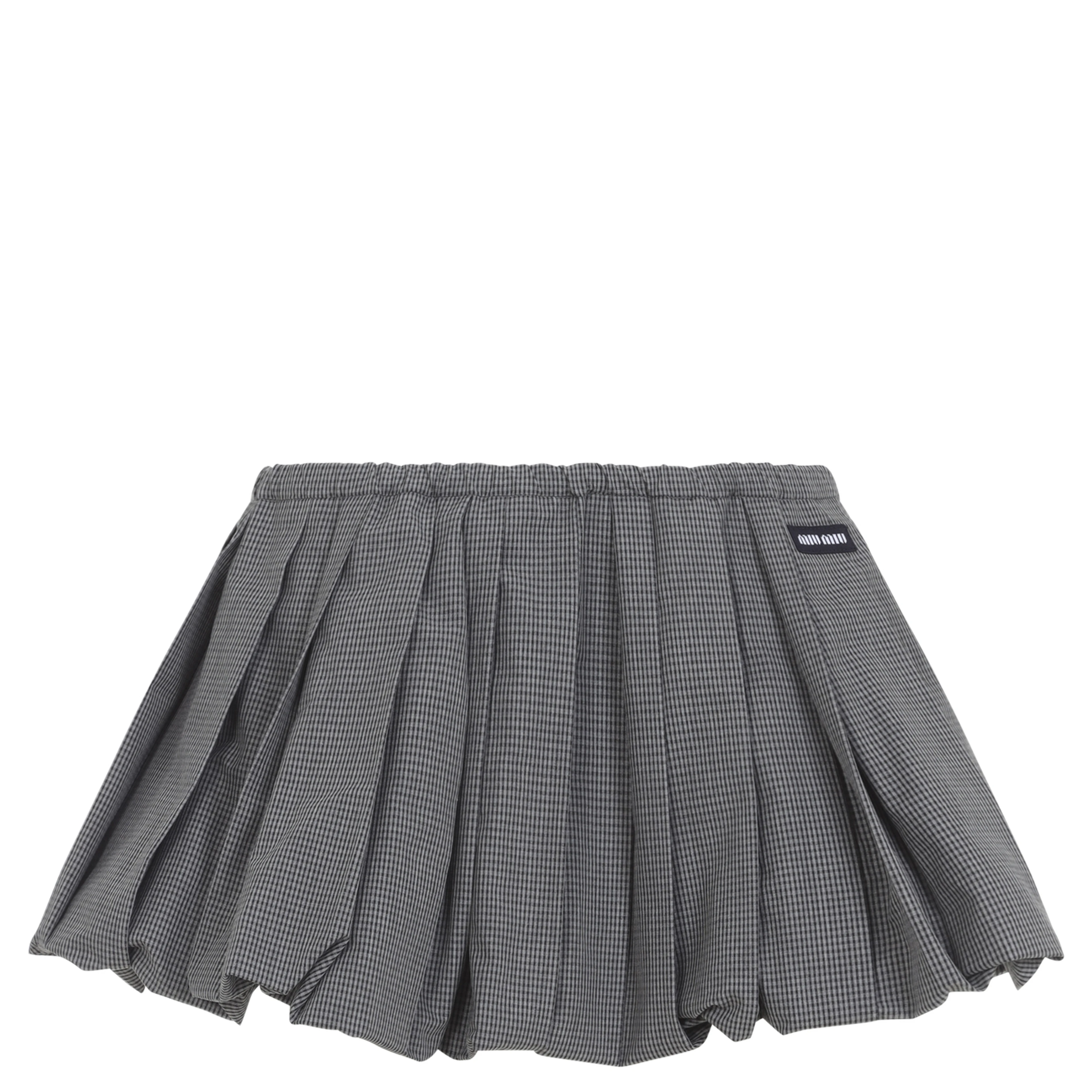 Miu Miu Plissé Check Mini Skirt
