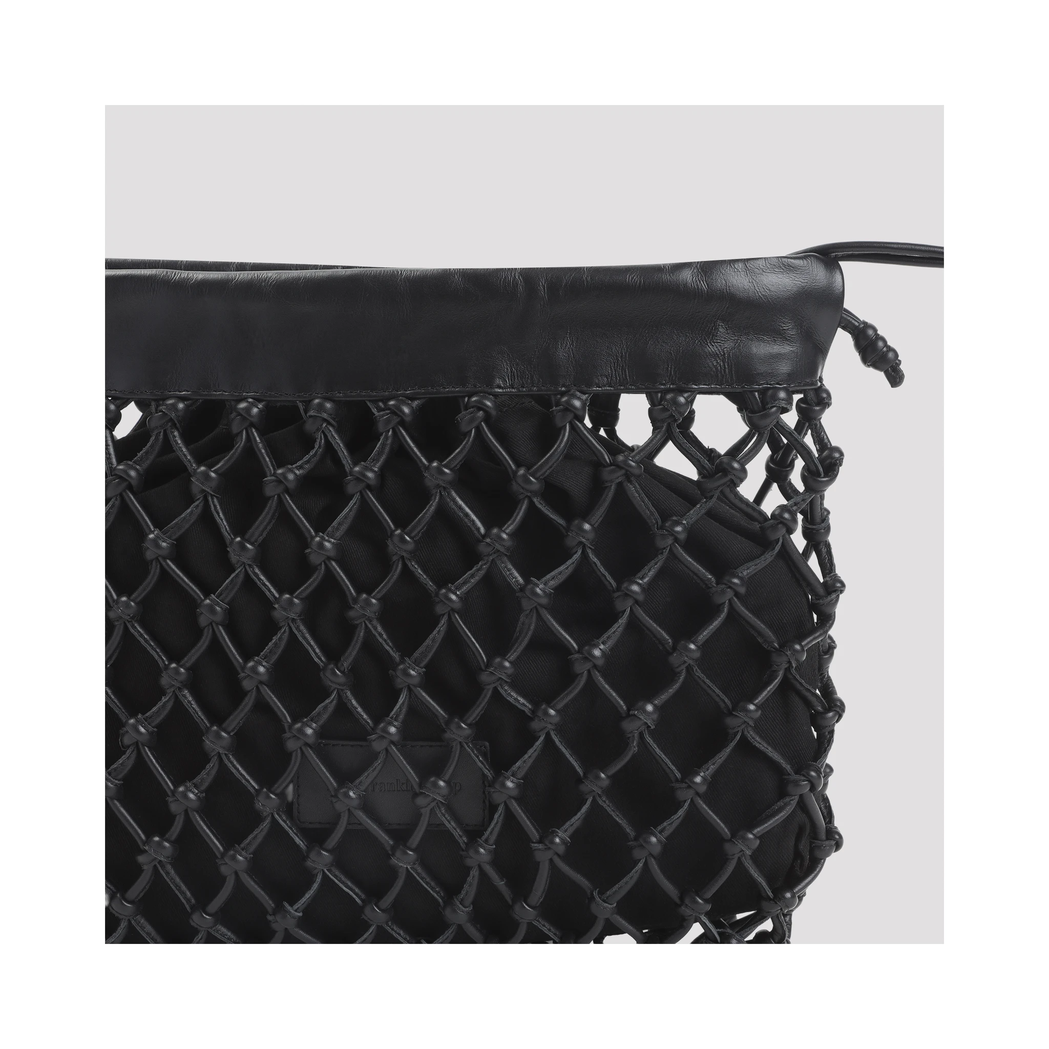 The Frankie Shop Morgan Leather Macramé Small Pouch