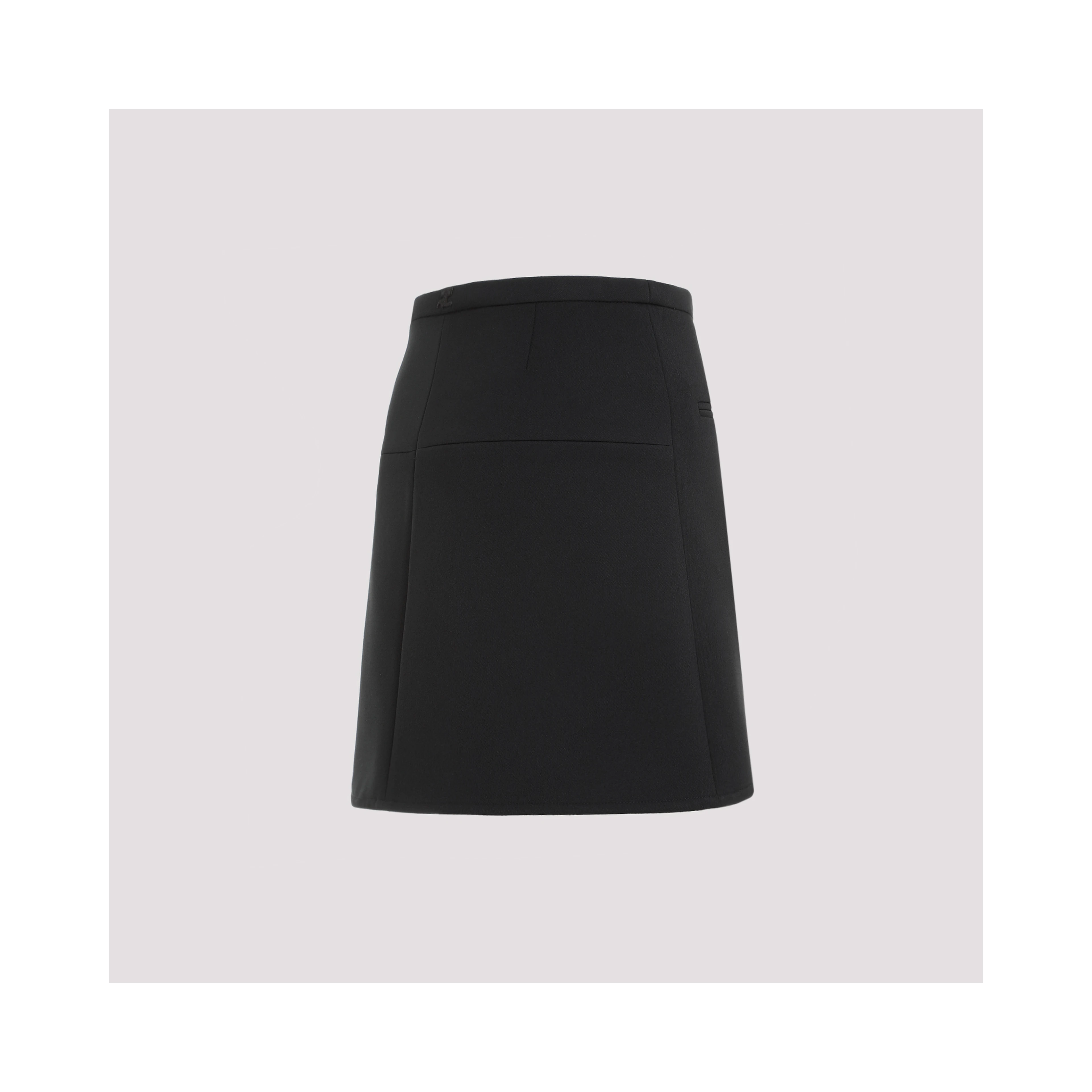 Courreges Ellipse Twill Mini Skirt