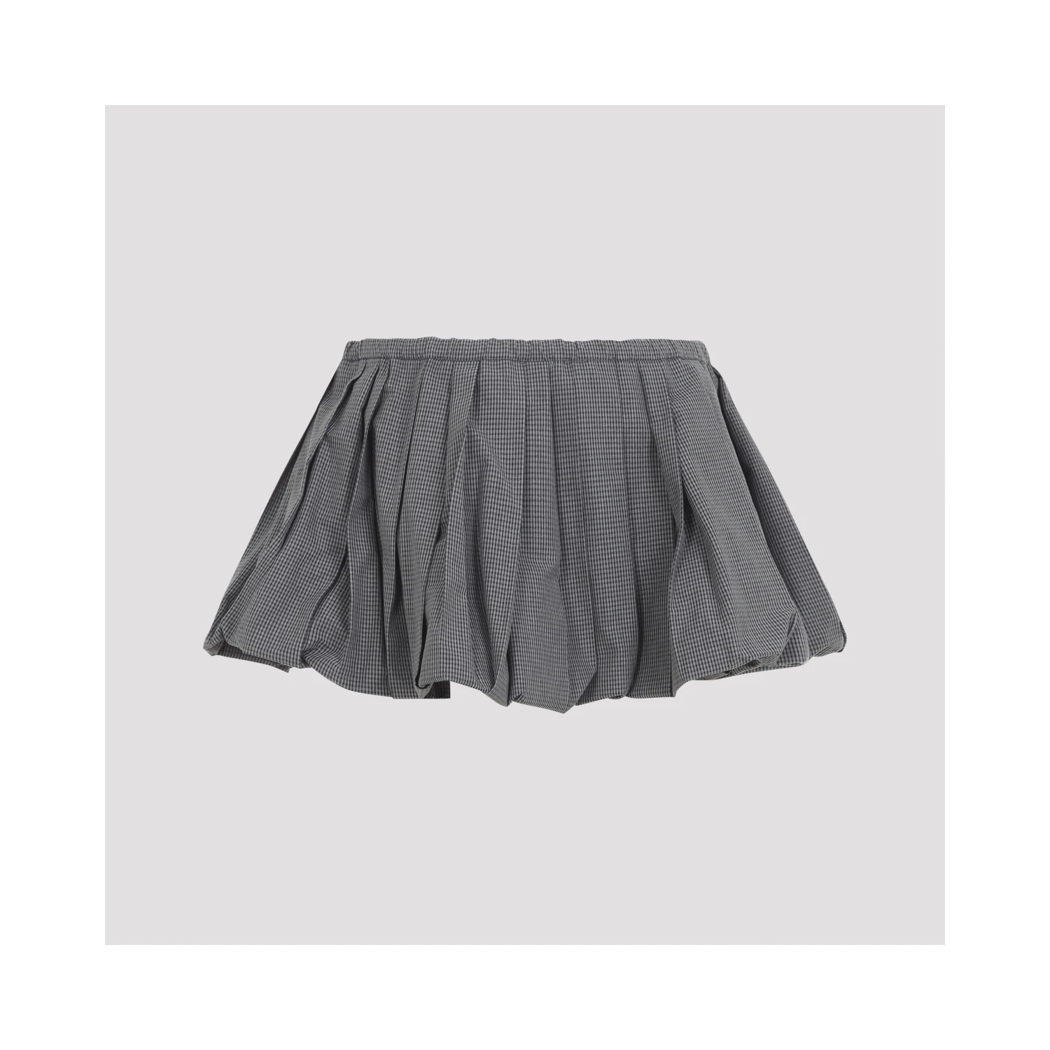 Miu Miu Plissé Check Mini Skirt