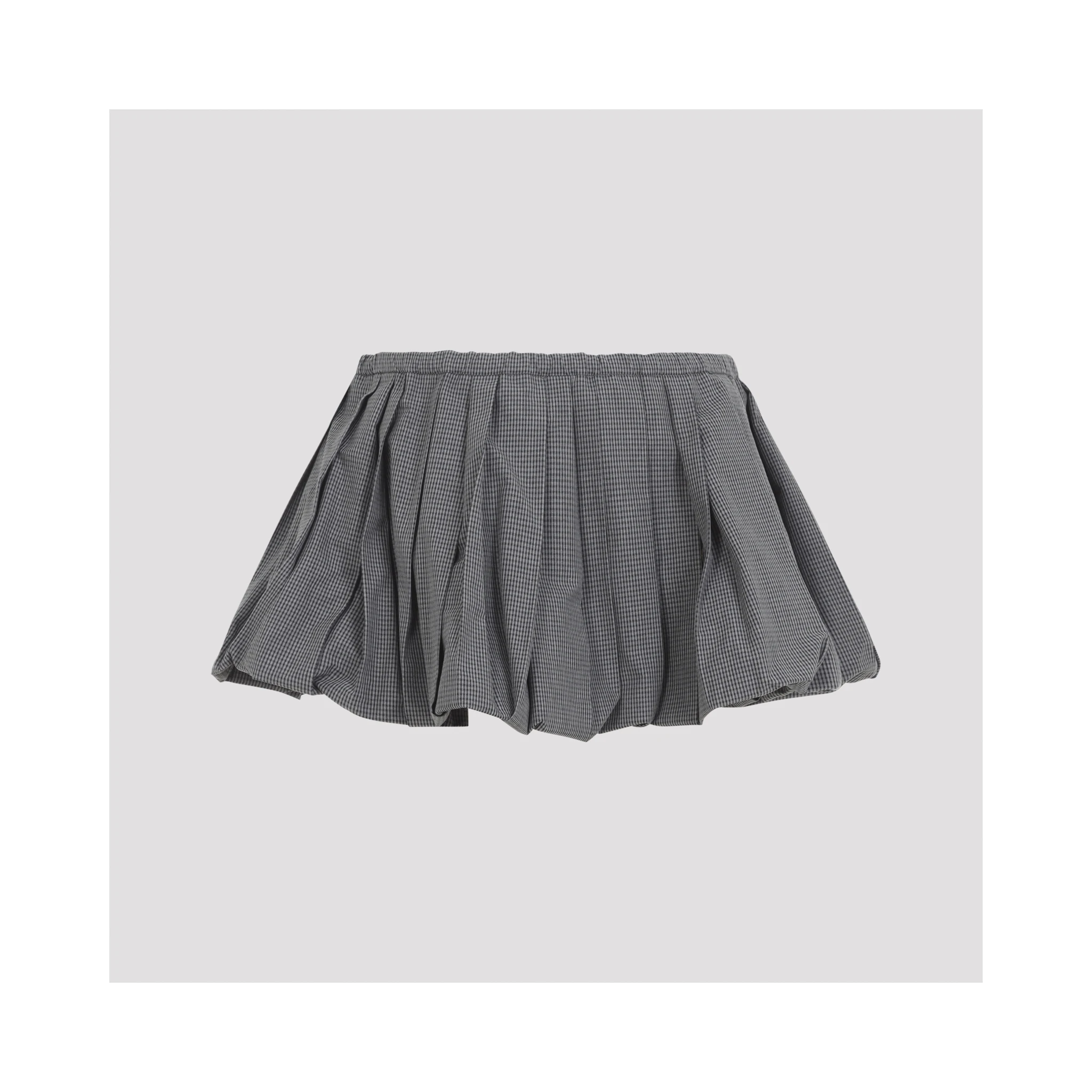 Miu Miu Plissé Check Mini Skirt