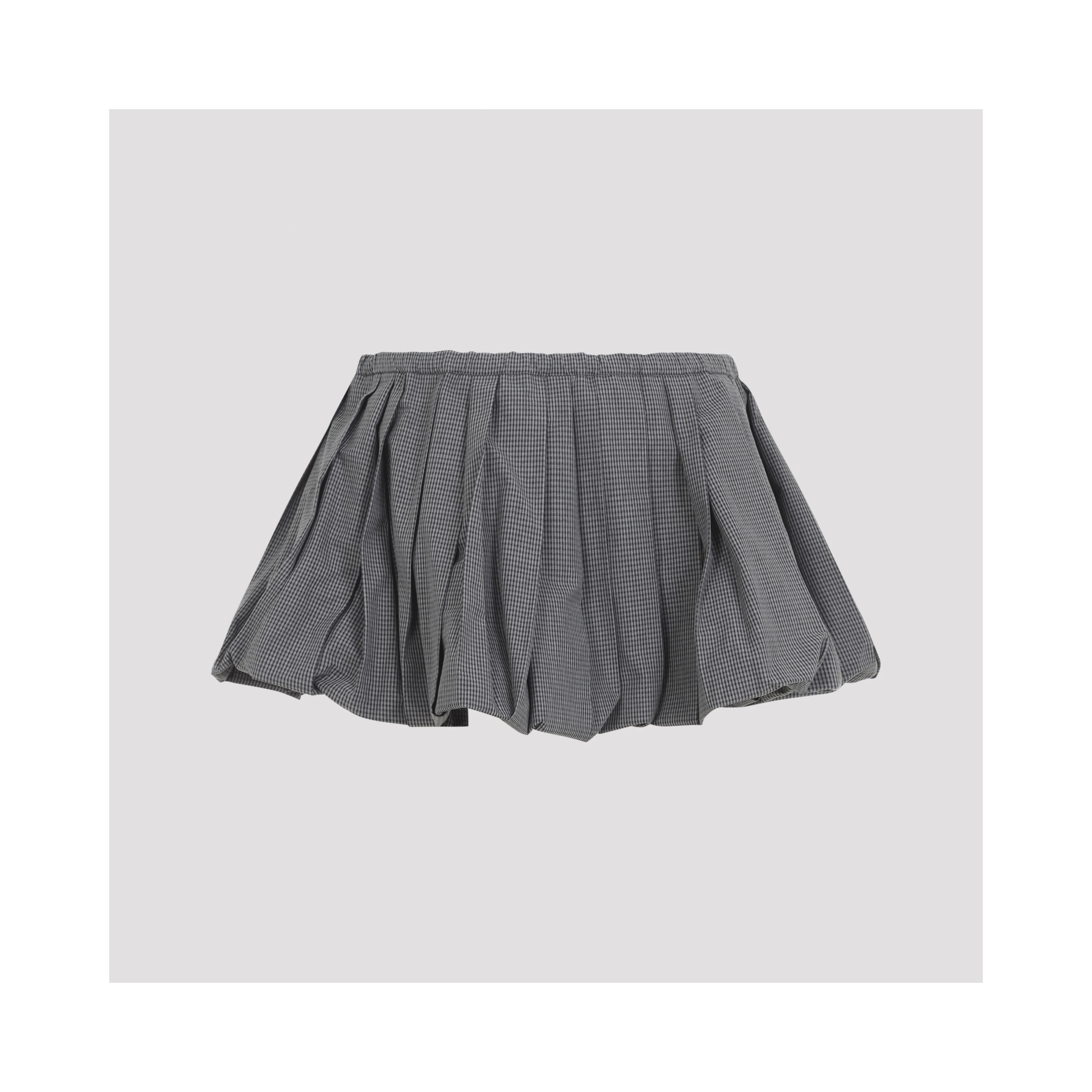 Miu Miu Plissé Check Mini Skirt
