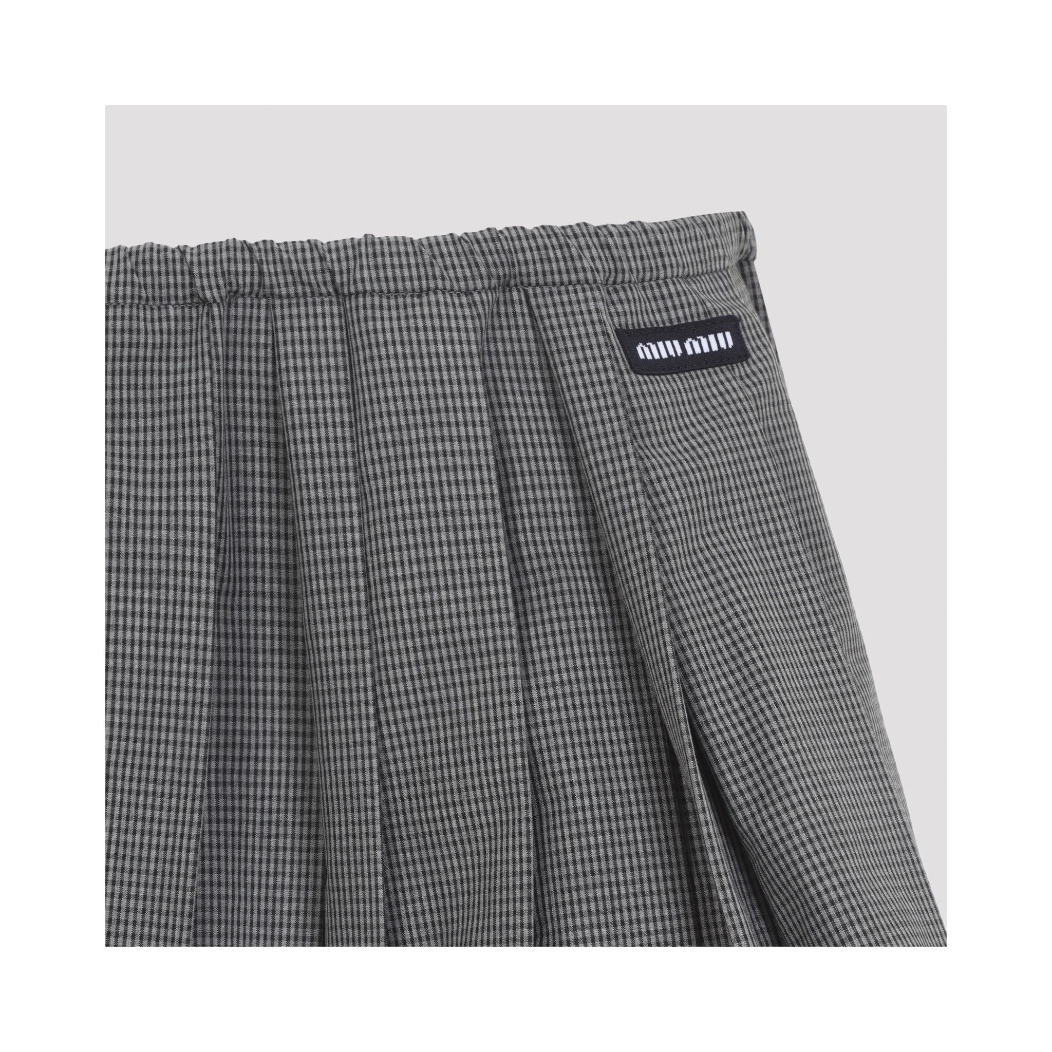 Miu Miu Plissé Check Mini Skirt