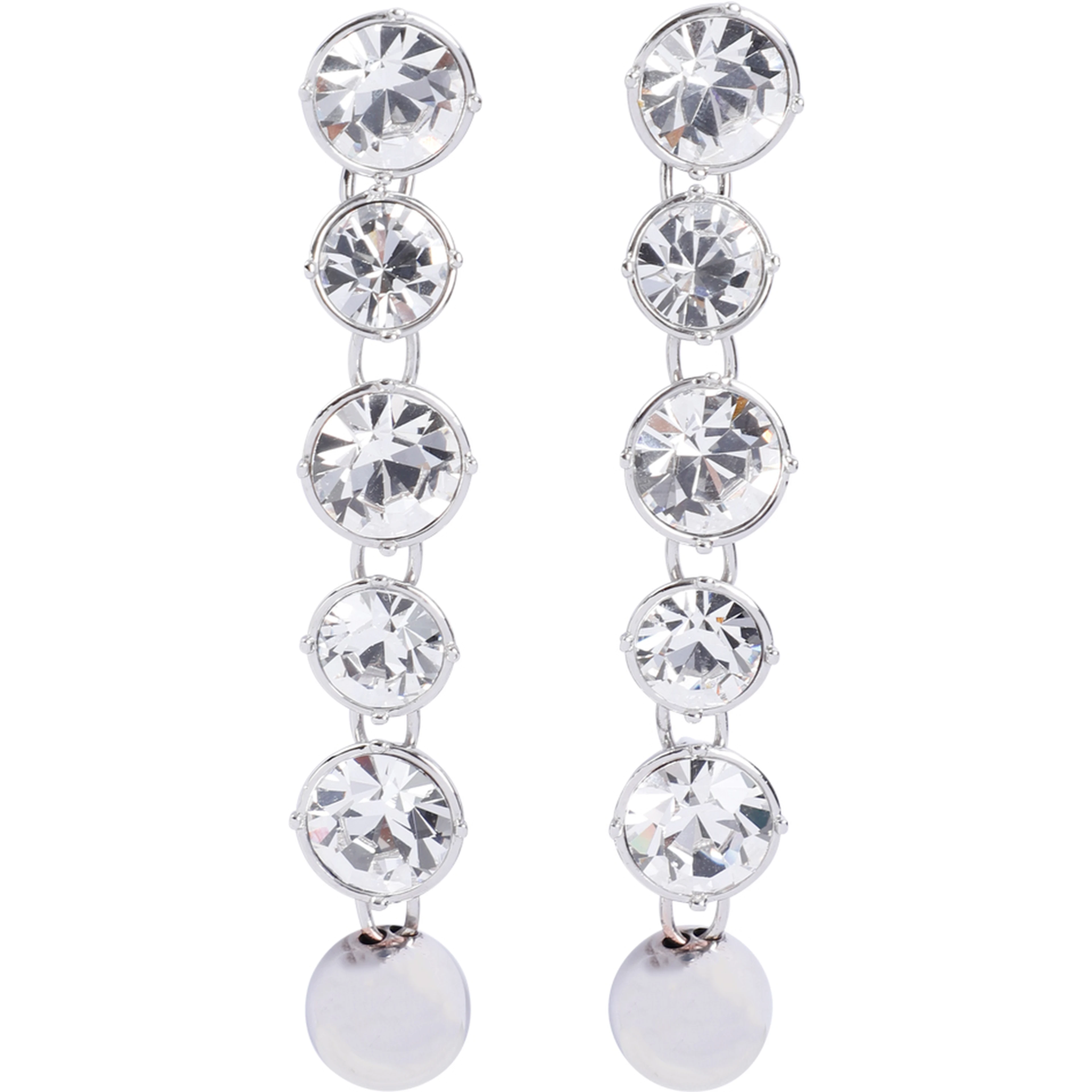 Jean Paul Gaultier Long Diamond Earrings
