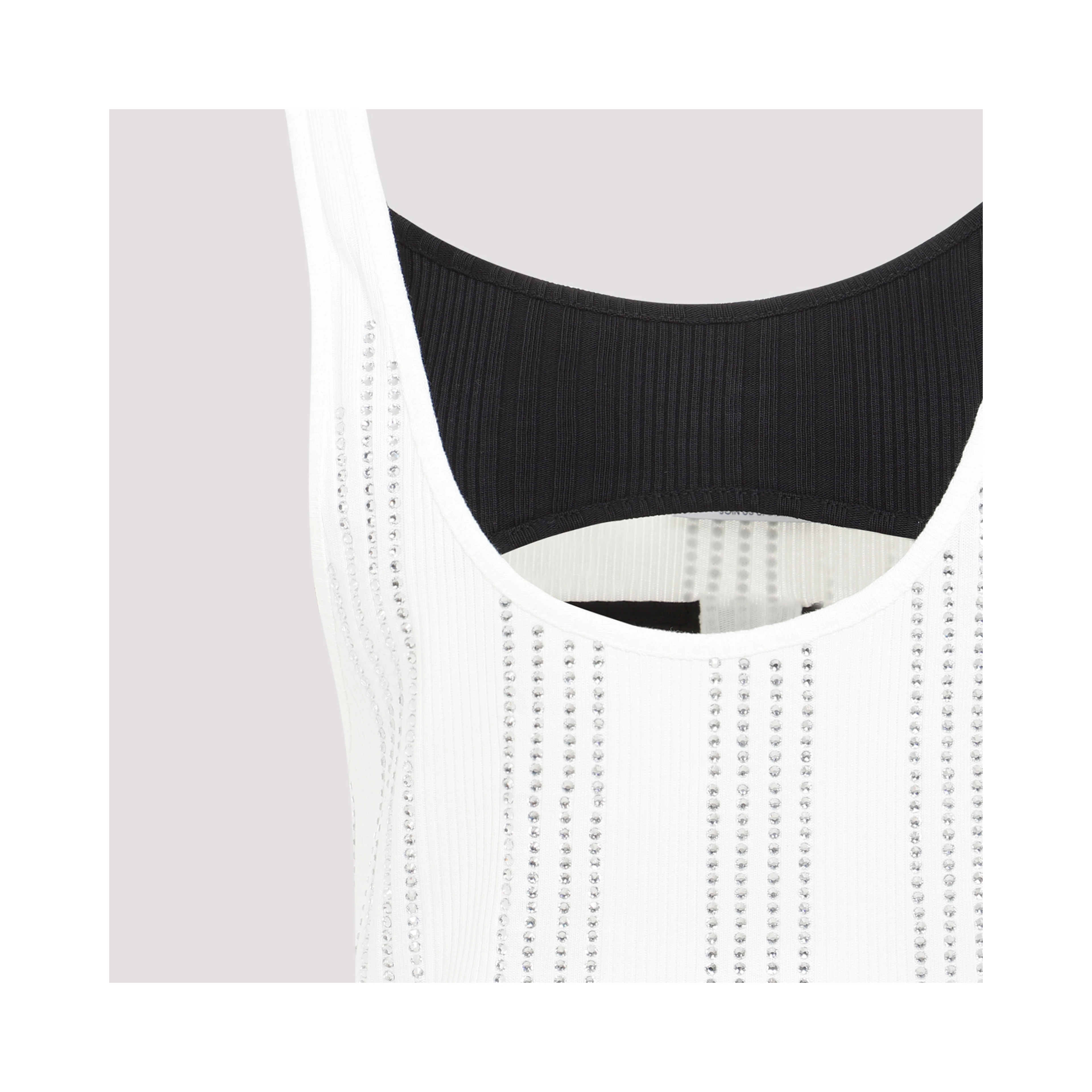The Attico Flat Ribbed Jersey Tank Top