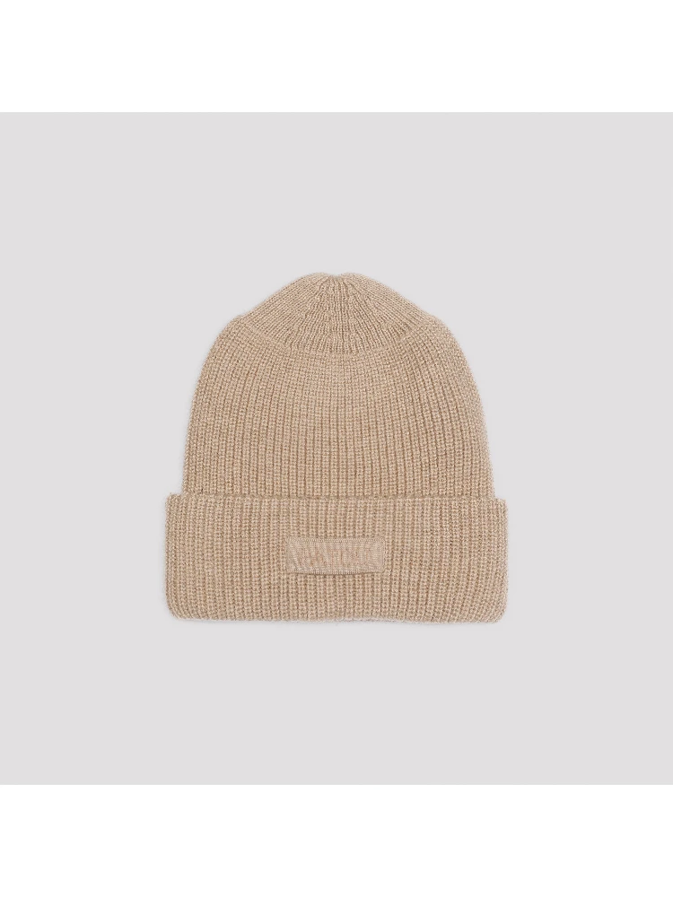 Patou Knitted Ribbed Beanie Hat
