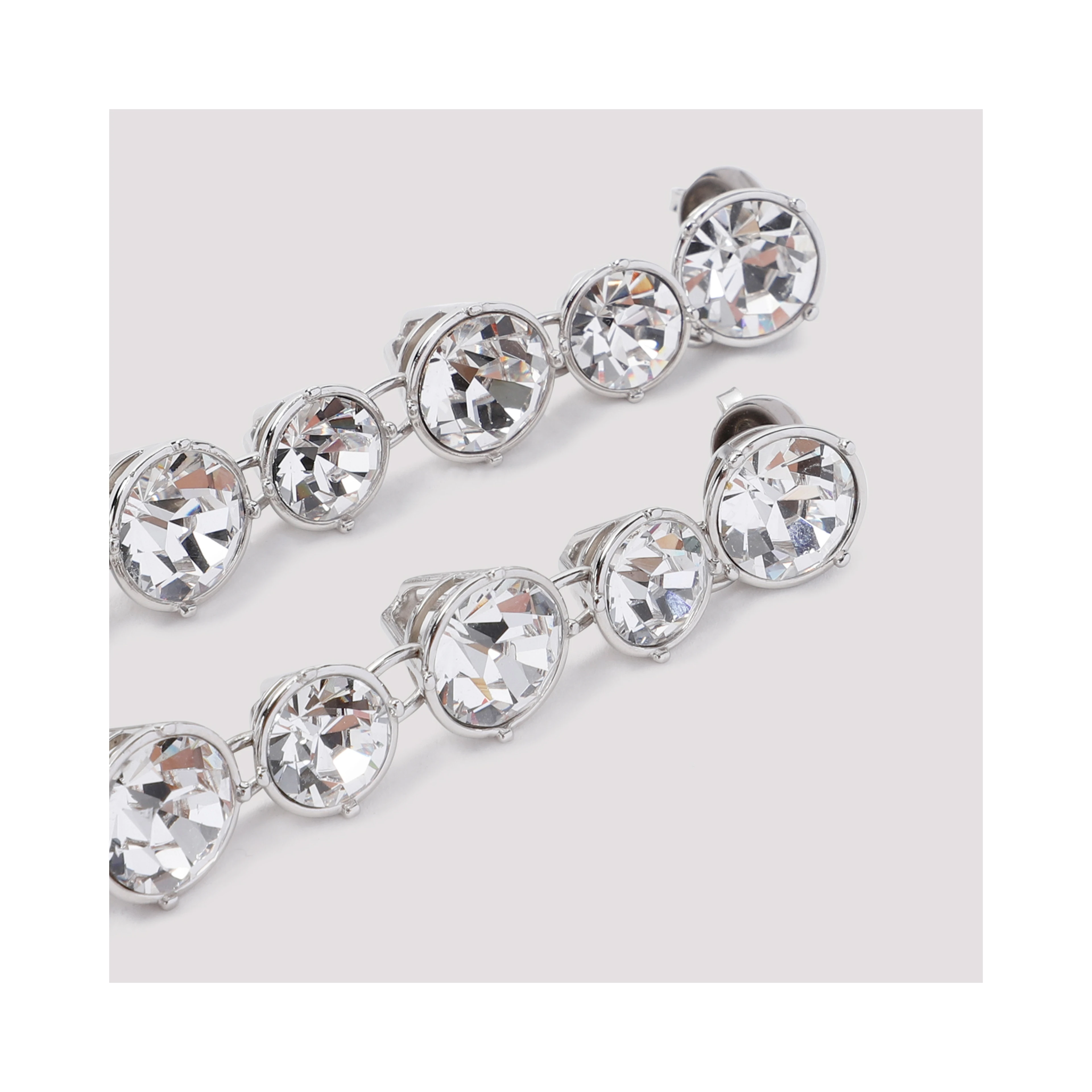 Jean Paul Gaultier Long Diamond Earrings