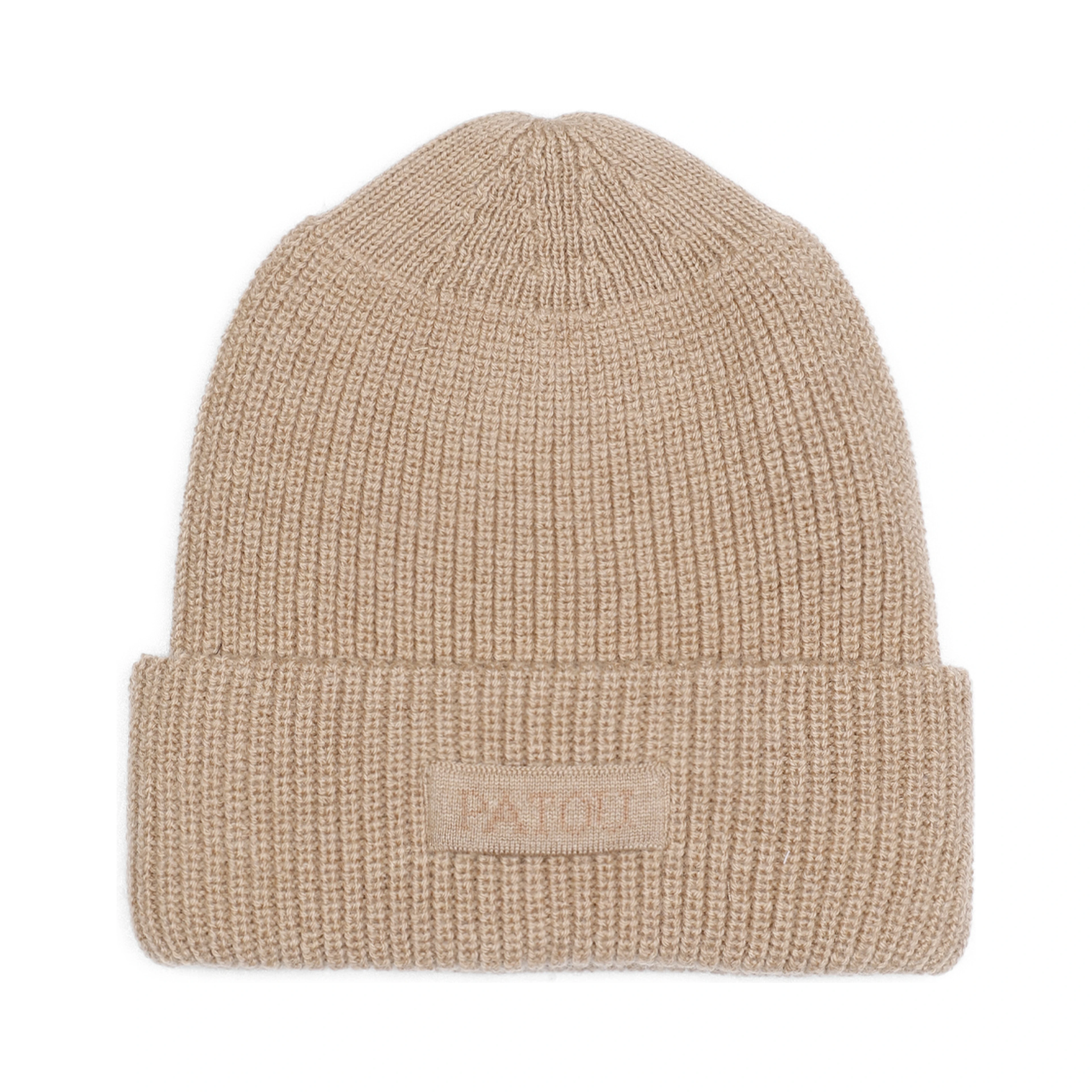 Patou Knitted Ribbed Beanie Hat