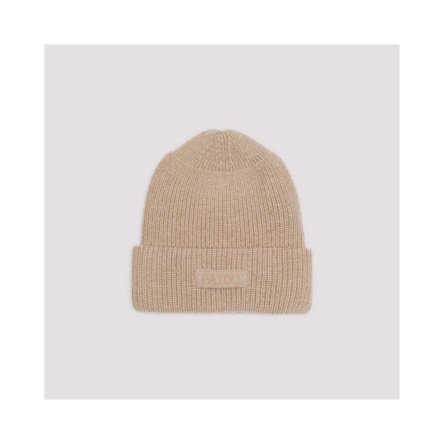 Patou Knitted Ribbed Beanie Hat