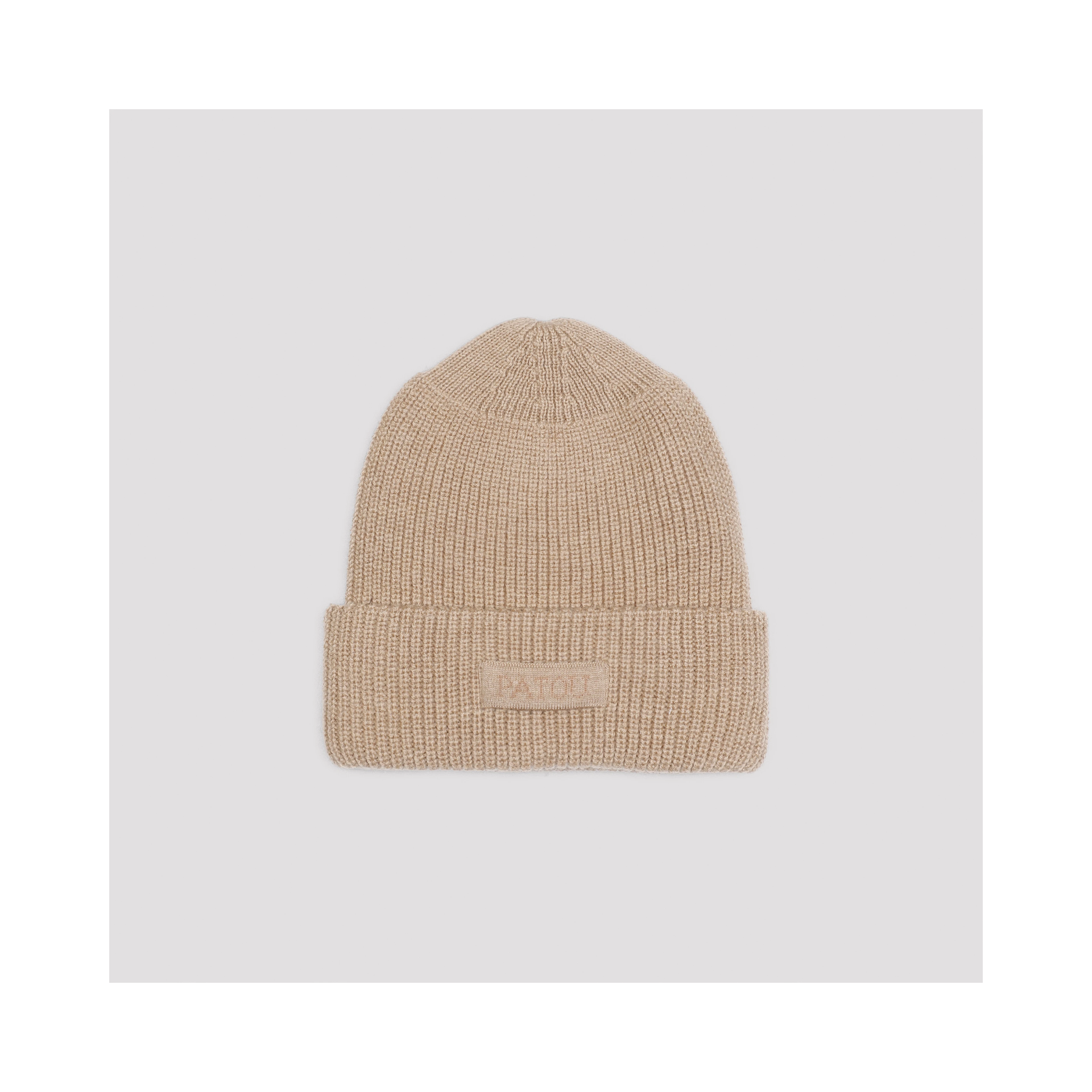 Patou Knitted Ribbed Beanie Hat