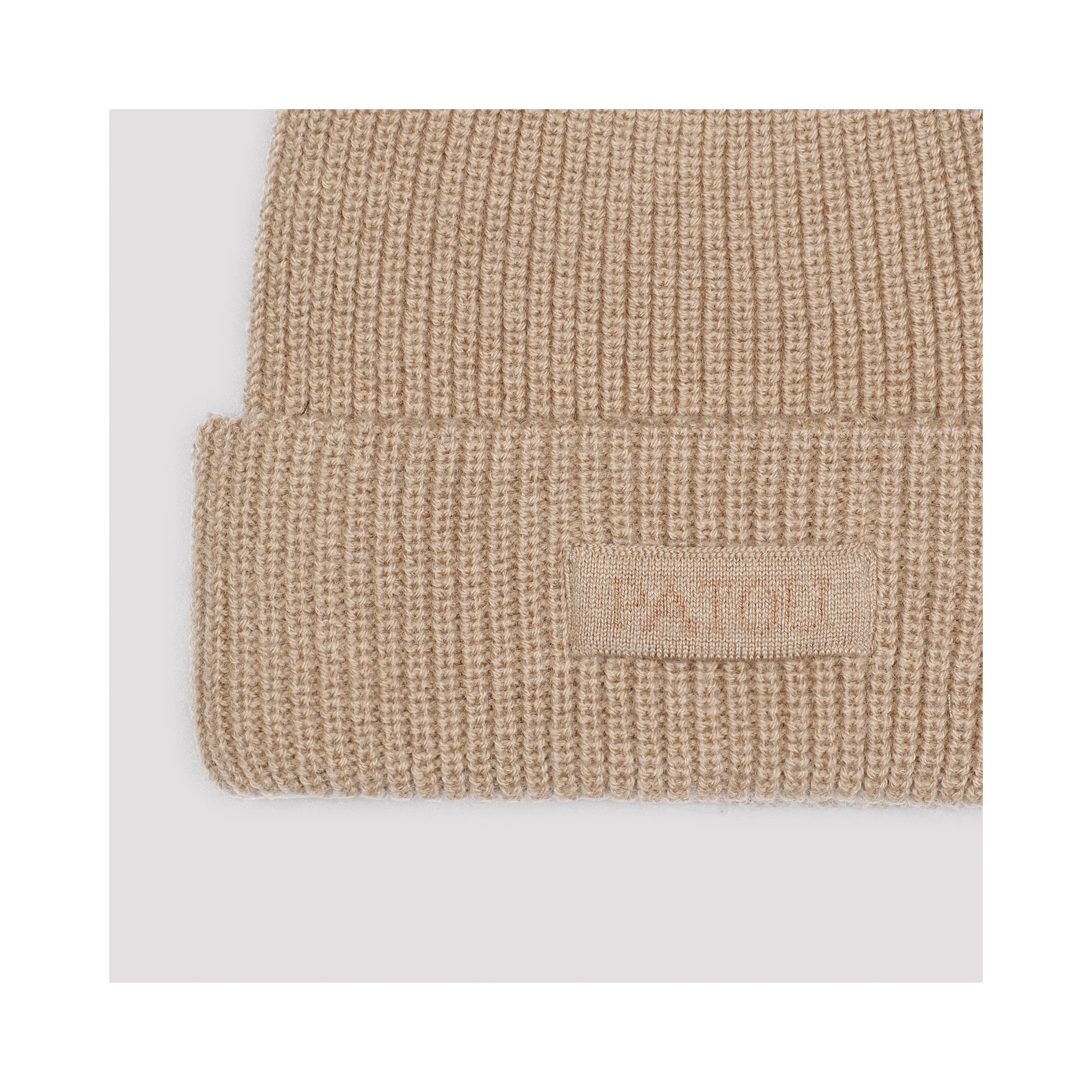 Patou Knitted Ribbed Beanie Hat