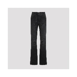 Jean Paul Gaultier Denim Jeans With Lacing And Knee Bonding Detail