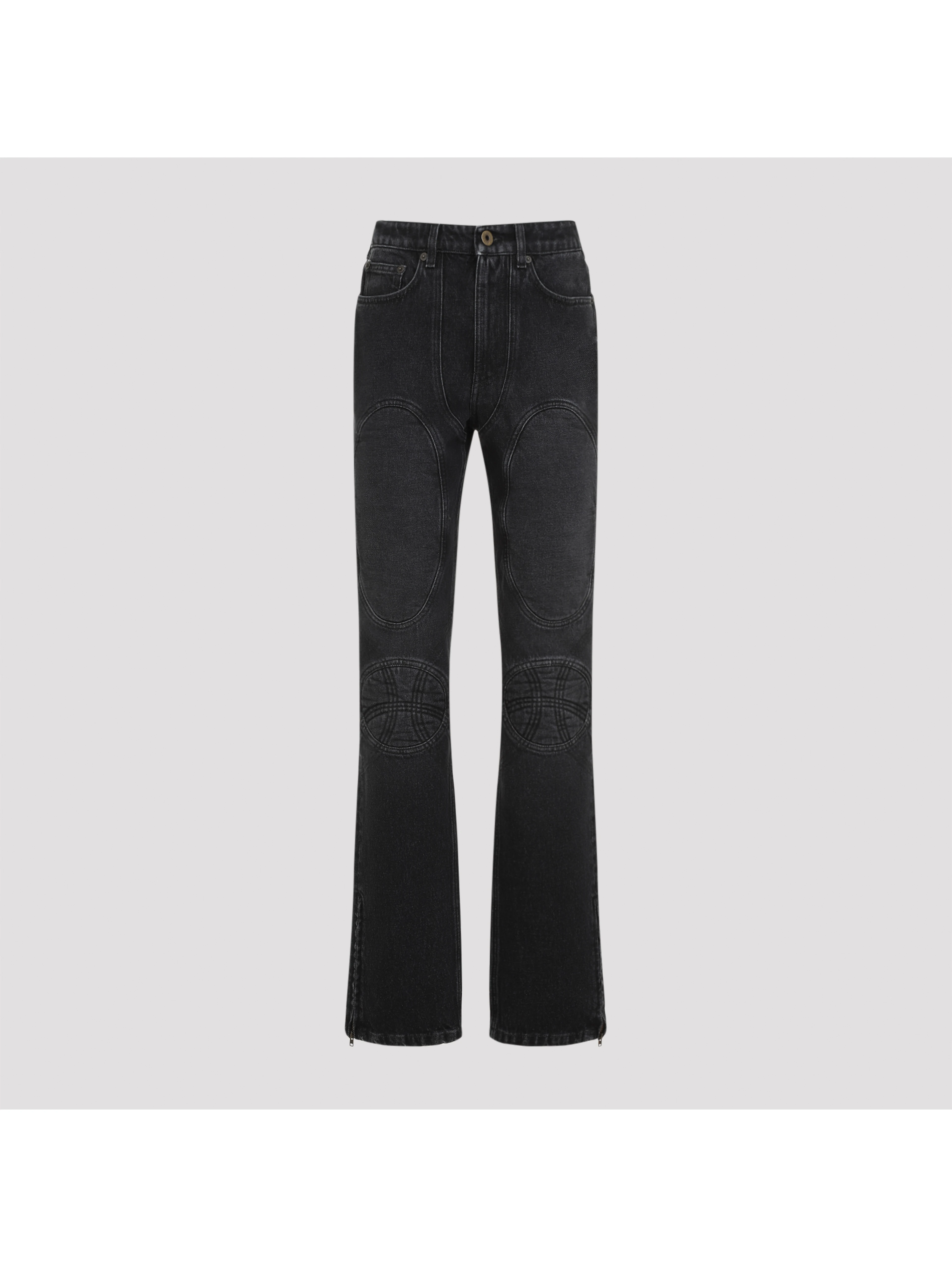Jean Paul Gaultier Denim Jeans With Lacing And Knee Bonding Detail