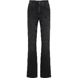 Jean Paul Gaultier Denim Jeans With Lacing And Knee Bonding Detail