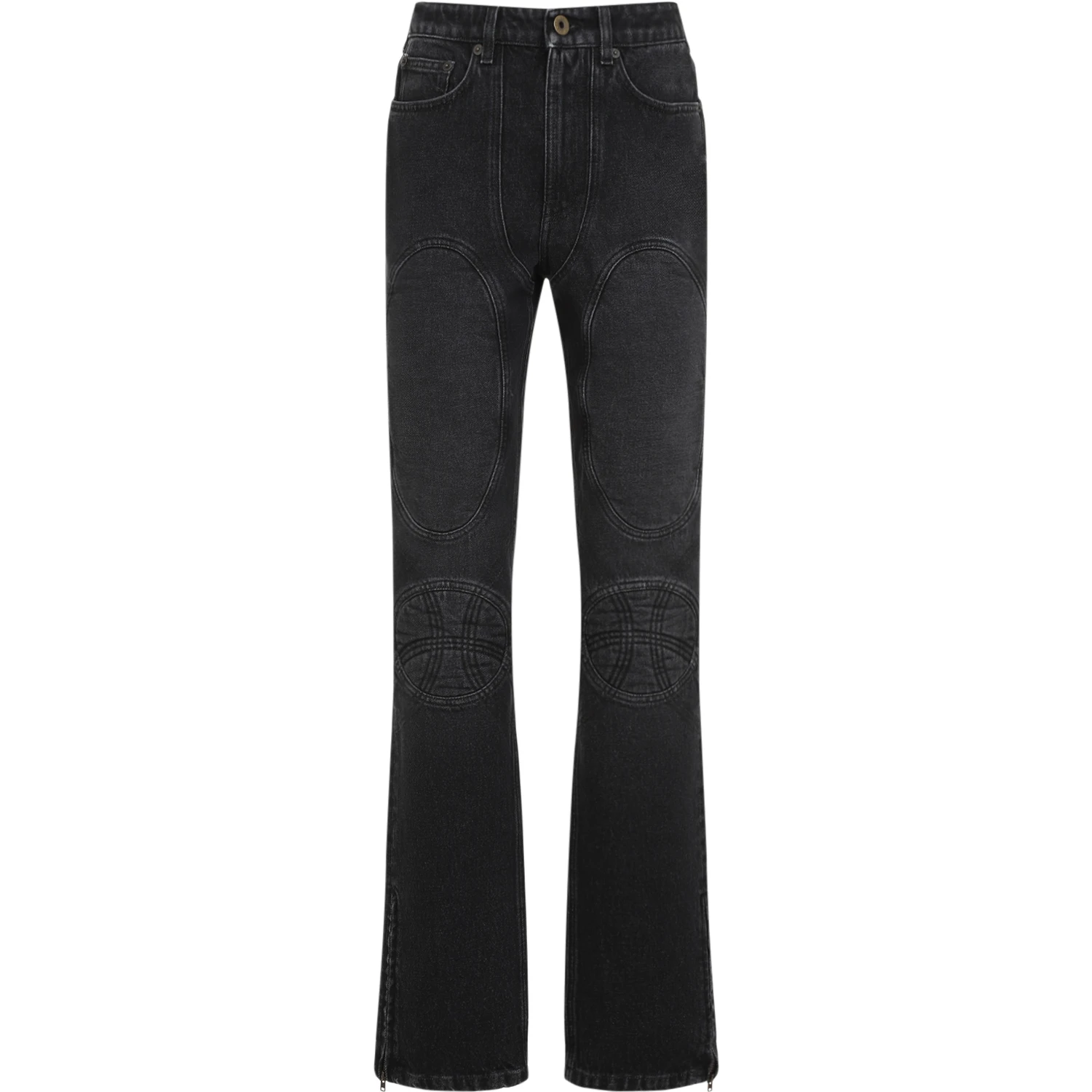 Jean Paul Gaultier Denim Jeans With Lacing And Knee Bonding Detail