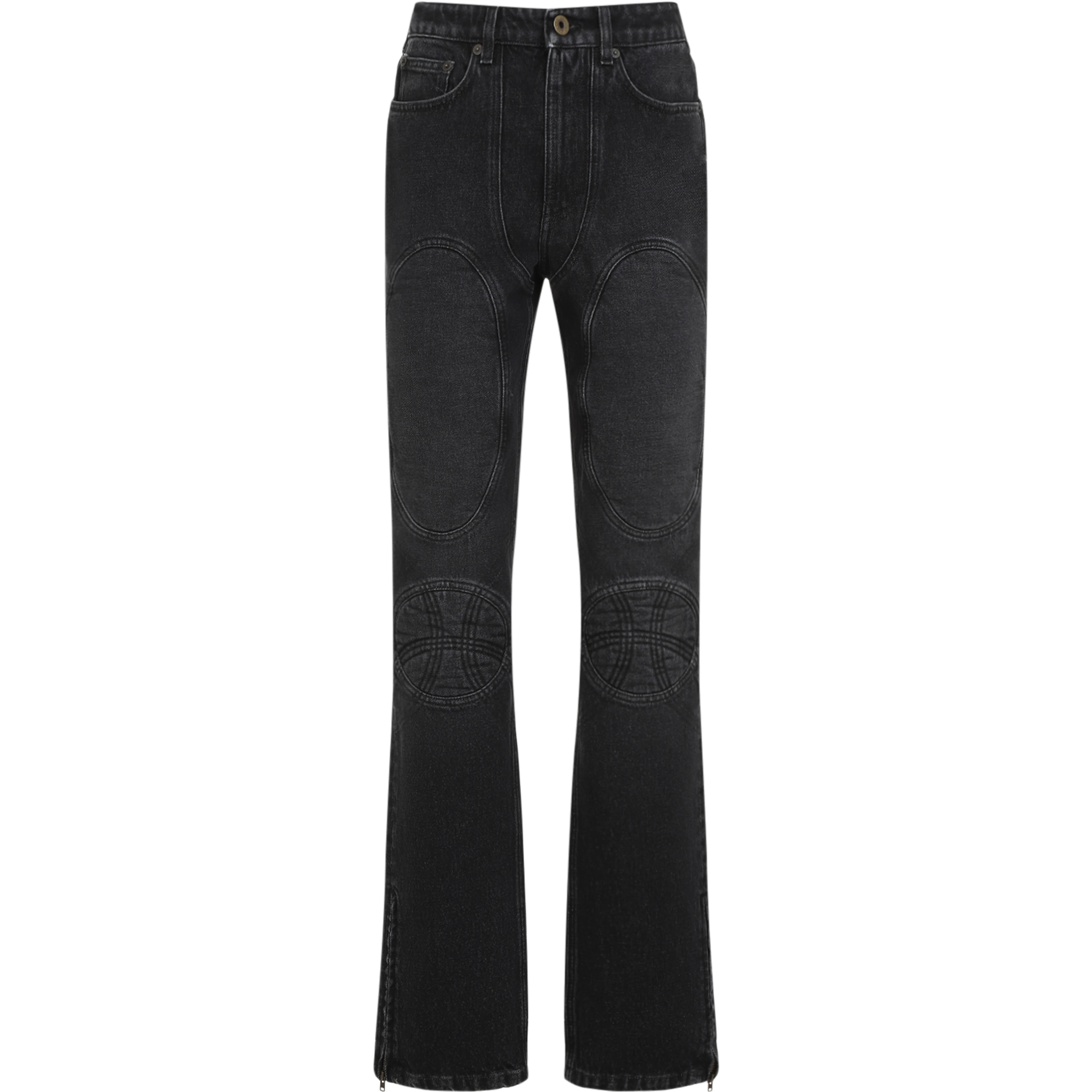 Jean Paul Gaultier Denim Jeans With Lacing And Knee Bonding Detail