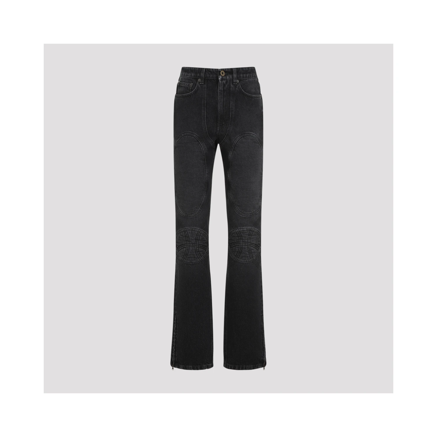 Jean Paul Gaultier Denim Jeans With Lacing And Knee Bonding Detail