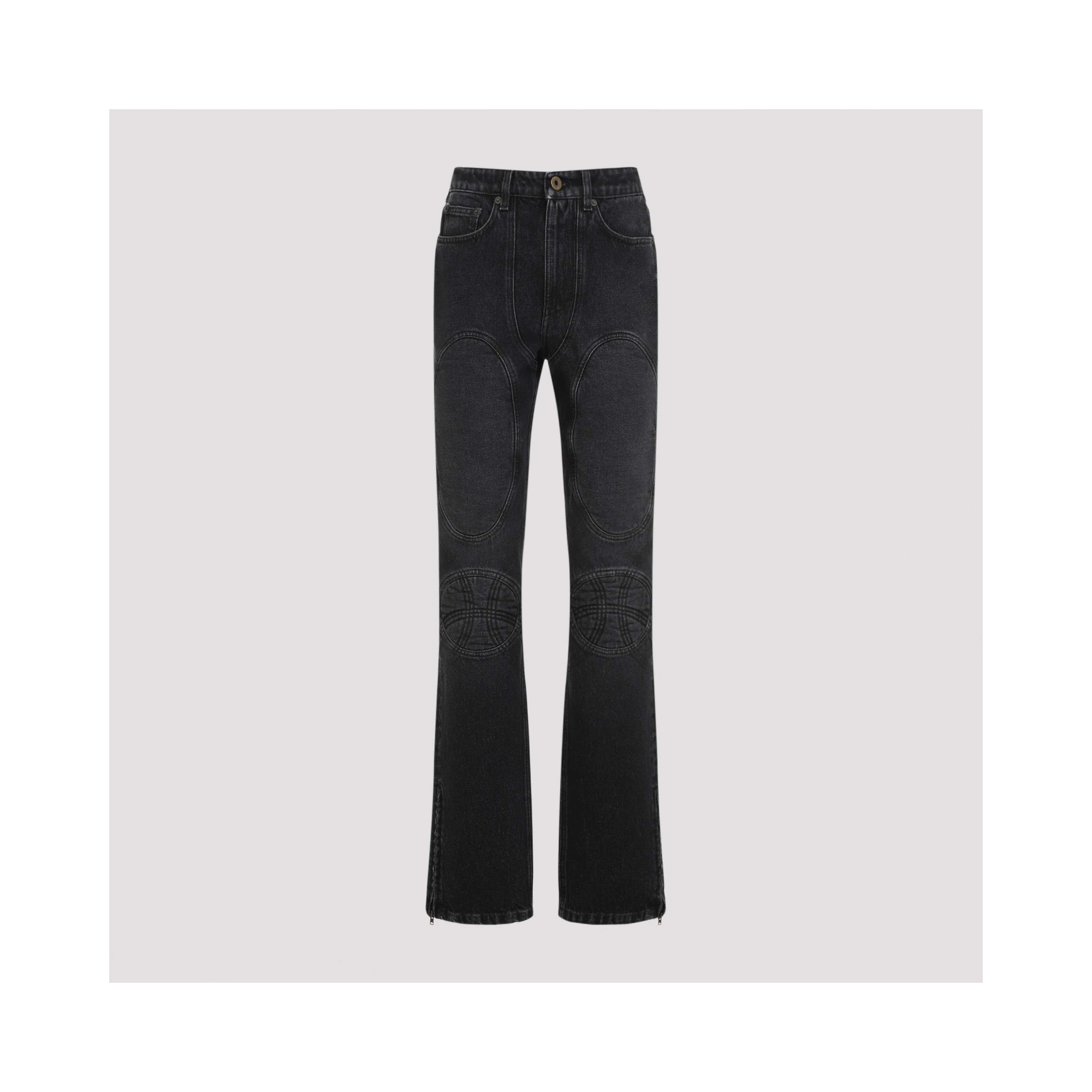Jean Paul Gaultier Denim Jeans With Lacing And Knee Bonding Detail