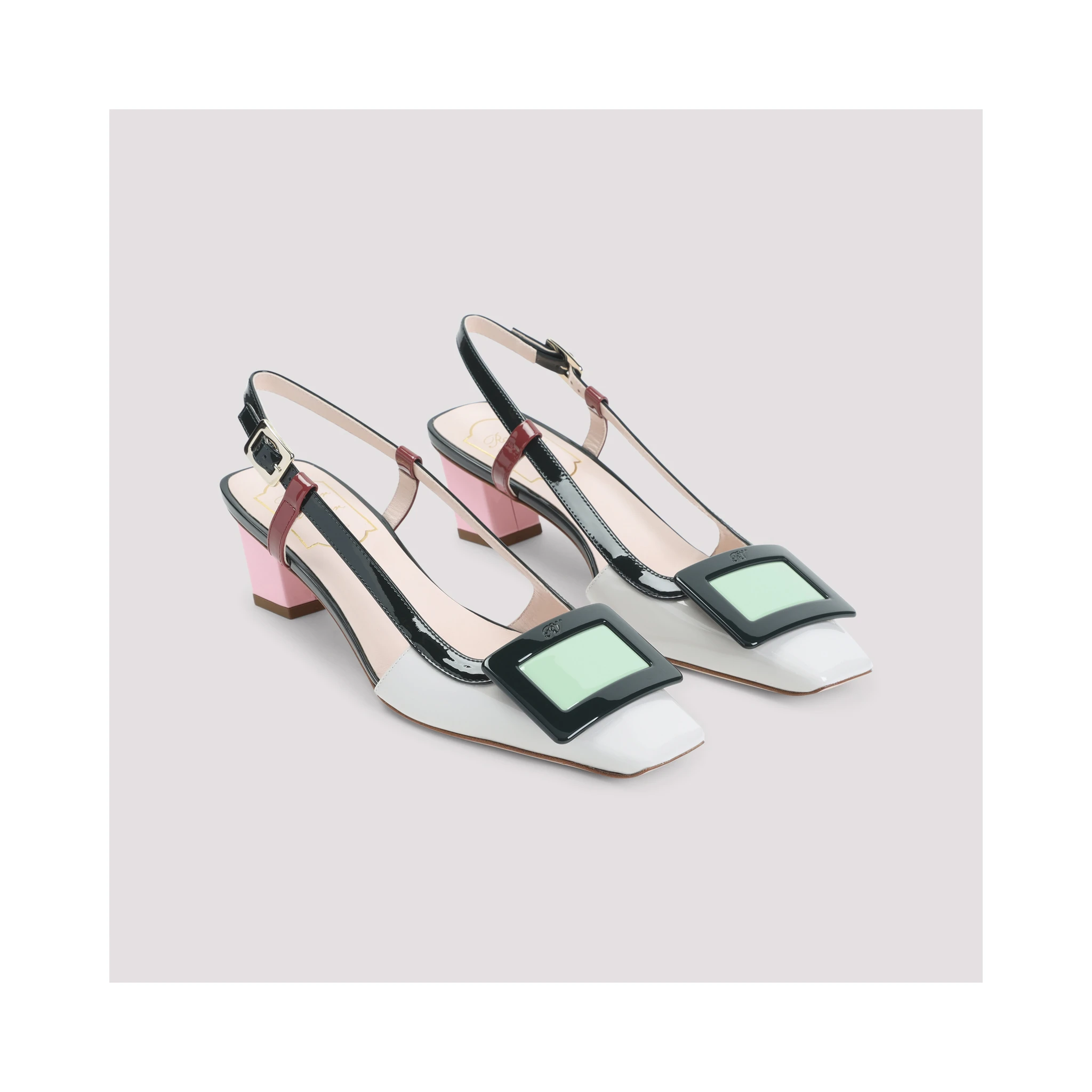 Roger Vivier BV Lacquered Buckle 45 Pumps