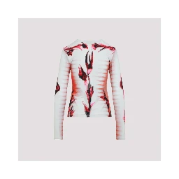 Jean Paul Gaultier Layered Long Sleeves Top Printed "Flower Body Morphing Mariniere"