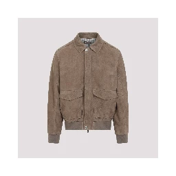 Brunello Cucinelli Leather Bomber Jacket