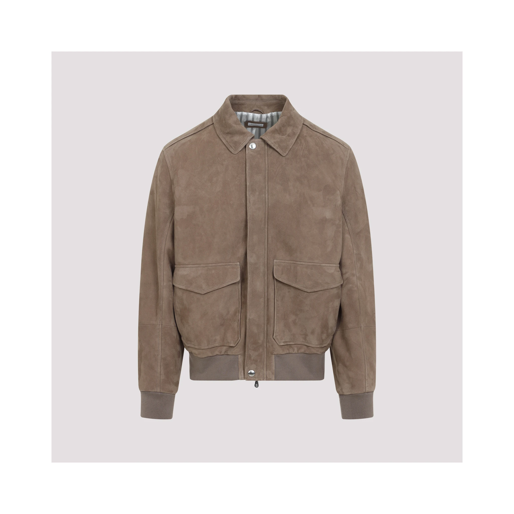 Brunello Cucinelli Leather Bomber Jacket