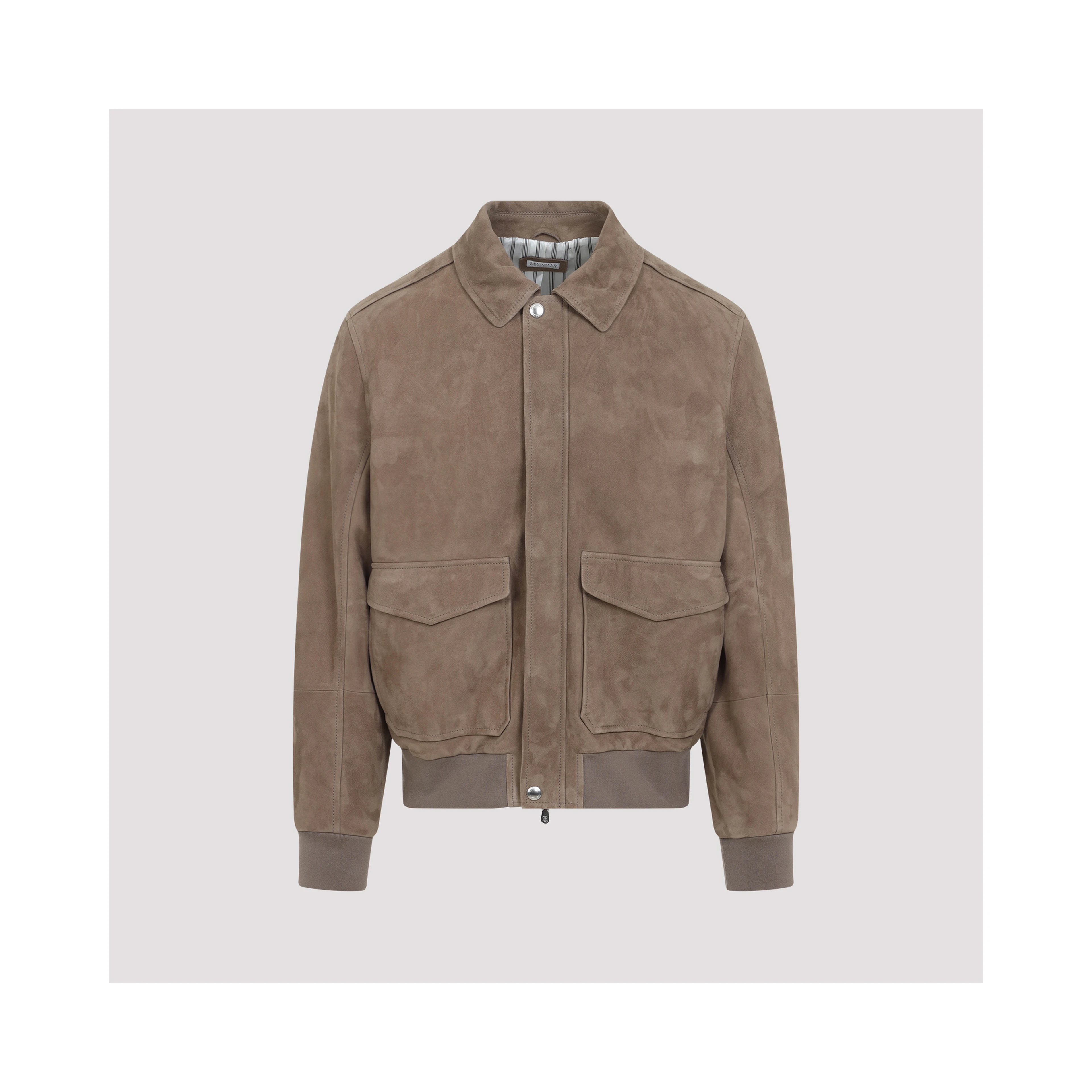 Brunello Cucinelli Leather Bomber Jacket