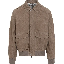 Brunello Cucinelli Leather Bomber Jacket
