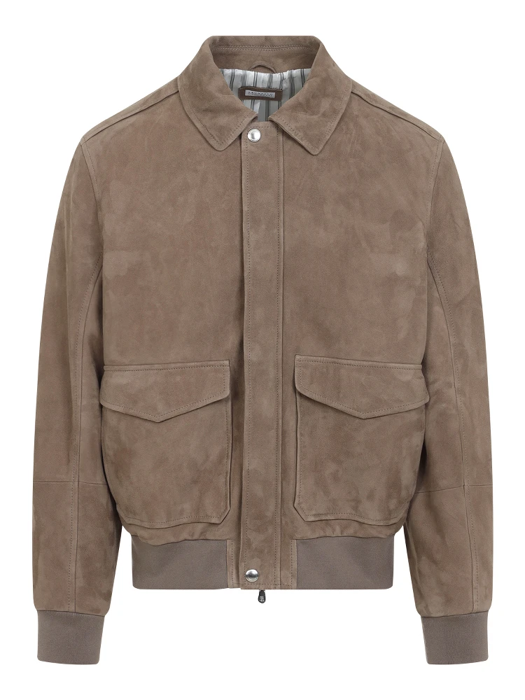 Brunello Cucinelli Leather Bomber Jacket alternative