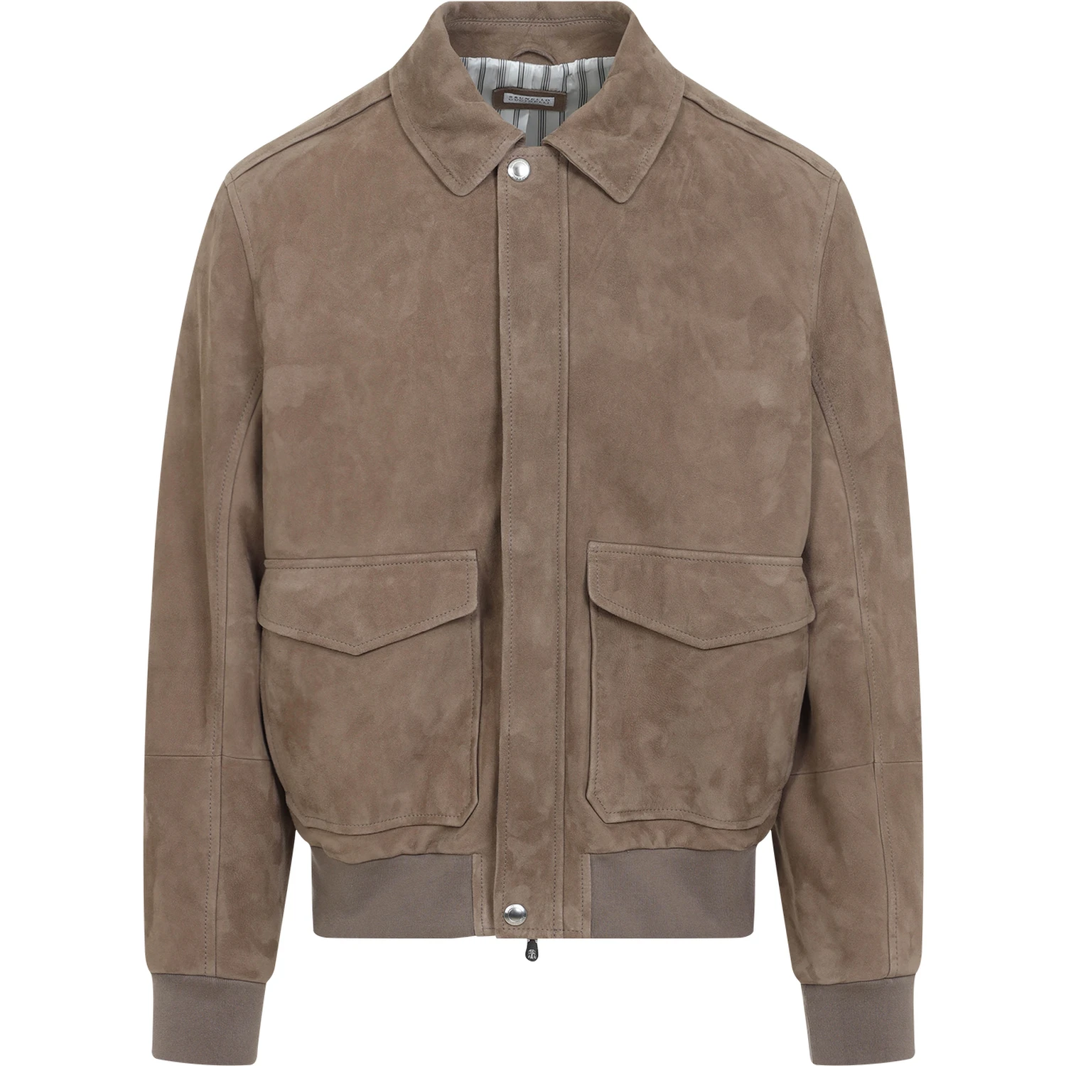 Brunello Cucinelli Leather Bomber Jacket