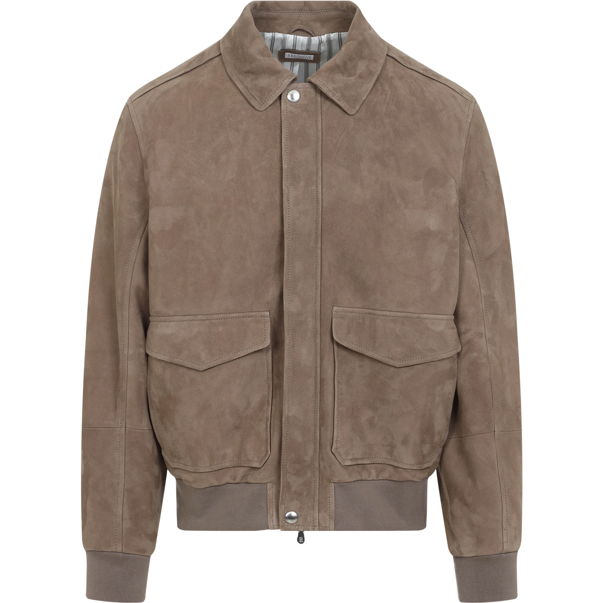 Brunello Cucinelli Leather Bomber Jacket
