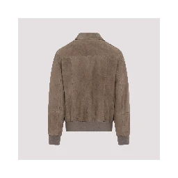 Brunello Cucinelli Leather Bomber Jacket