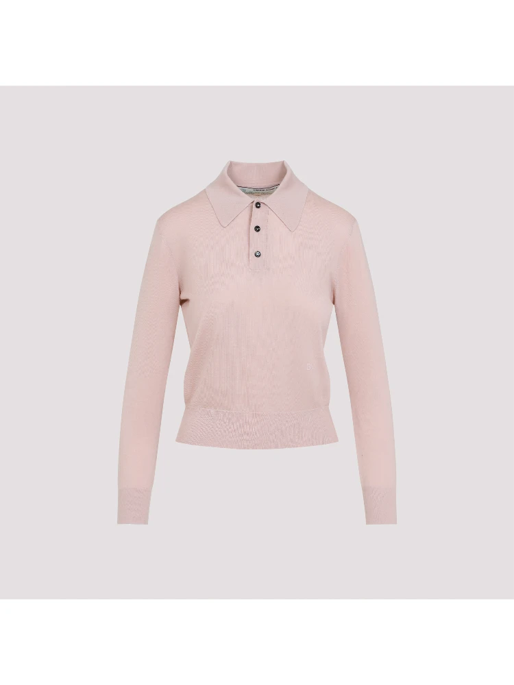 Bottega Veneta Long Sleeve Polo Top